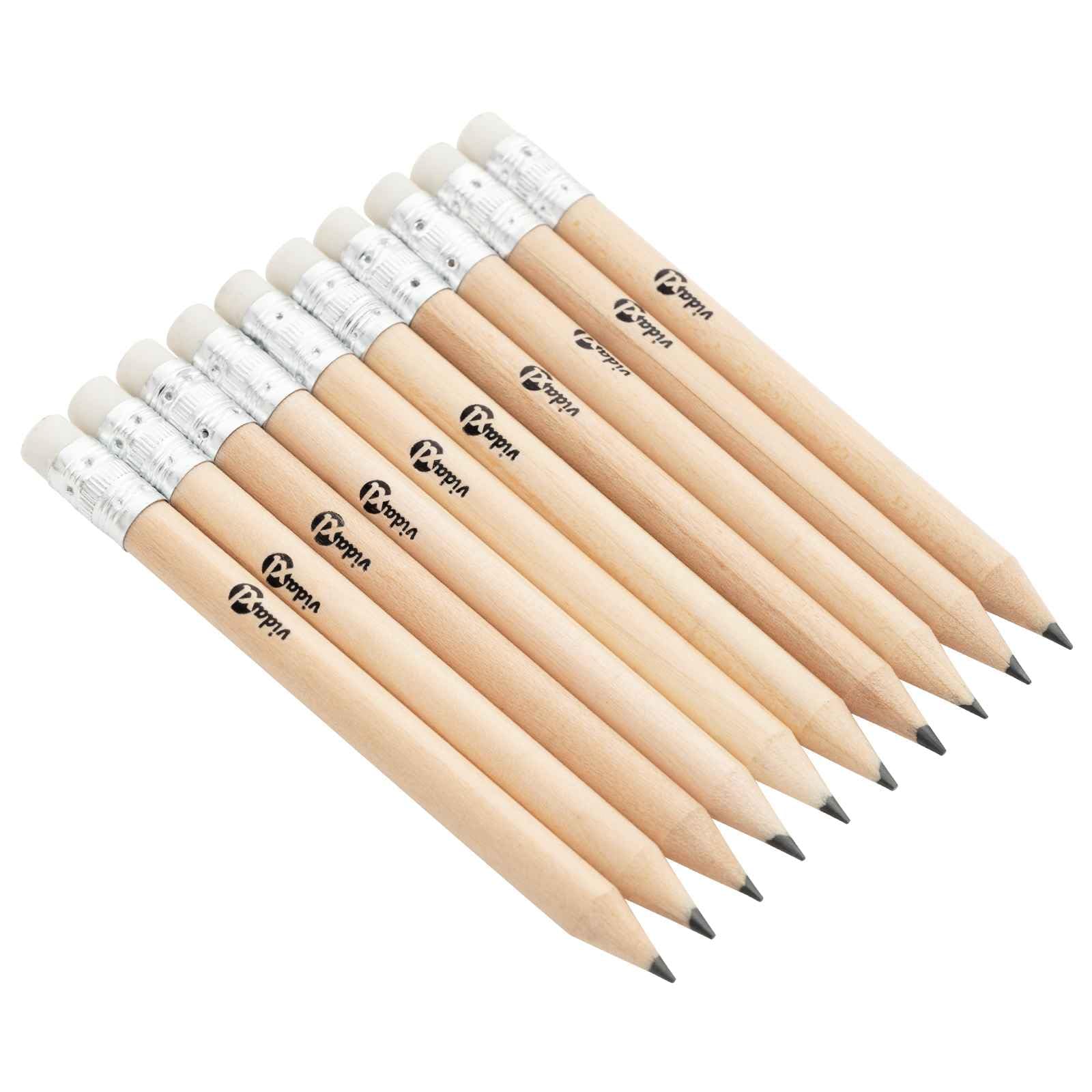 300er Set HB Bleistifte mit Radiergummi, Holzstifte mit Radierer, 0,7 x 10 cm, Vorgeschärfte Schreibstifte für Büro und Schule