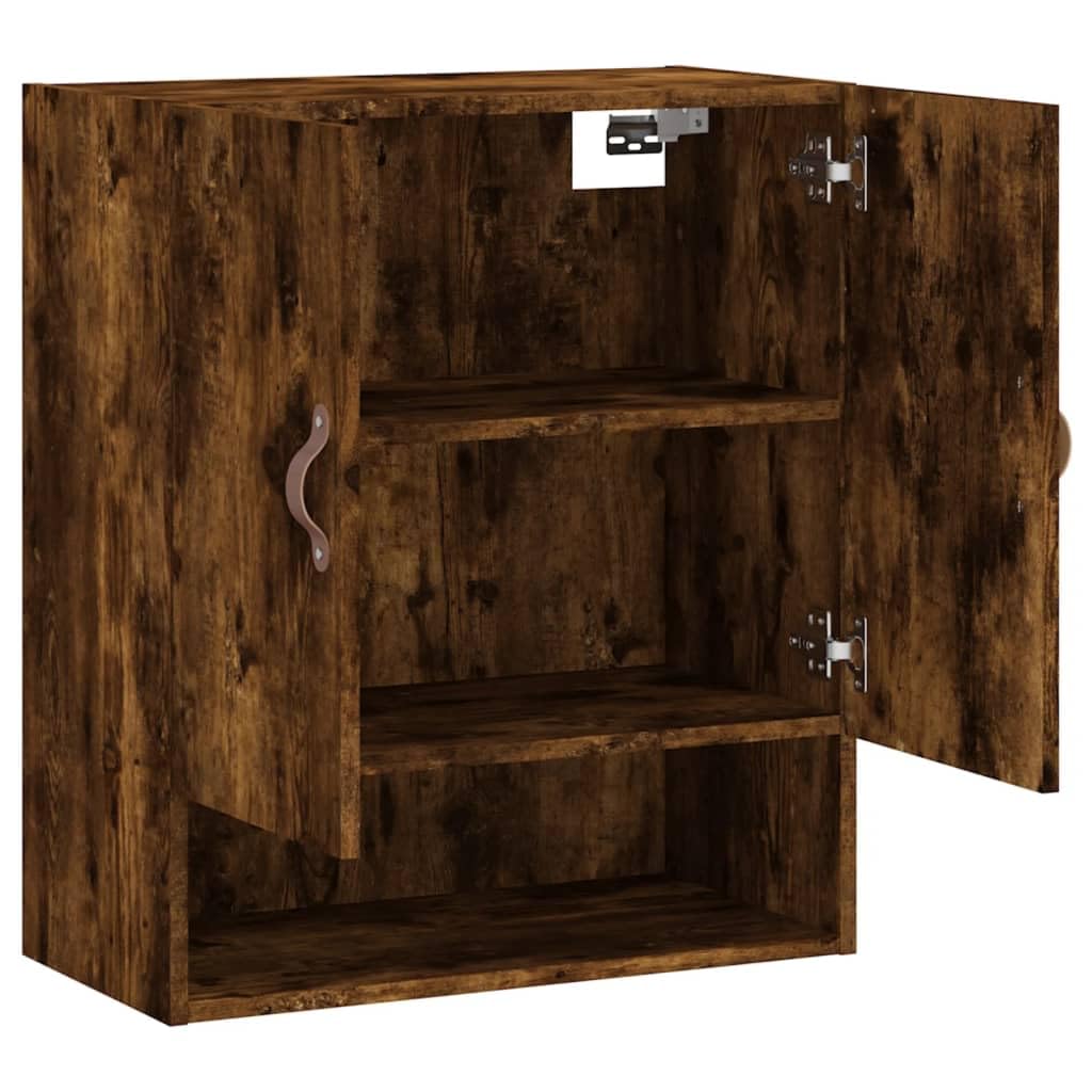 Armadietto a Muro Rovere Fumo 60x31x70 cm Legno Multistrato
