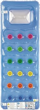 Jilong 18 Pocket Inflatable Pool Float Lounge with Window, Colors May Vary, 75" x 28"
