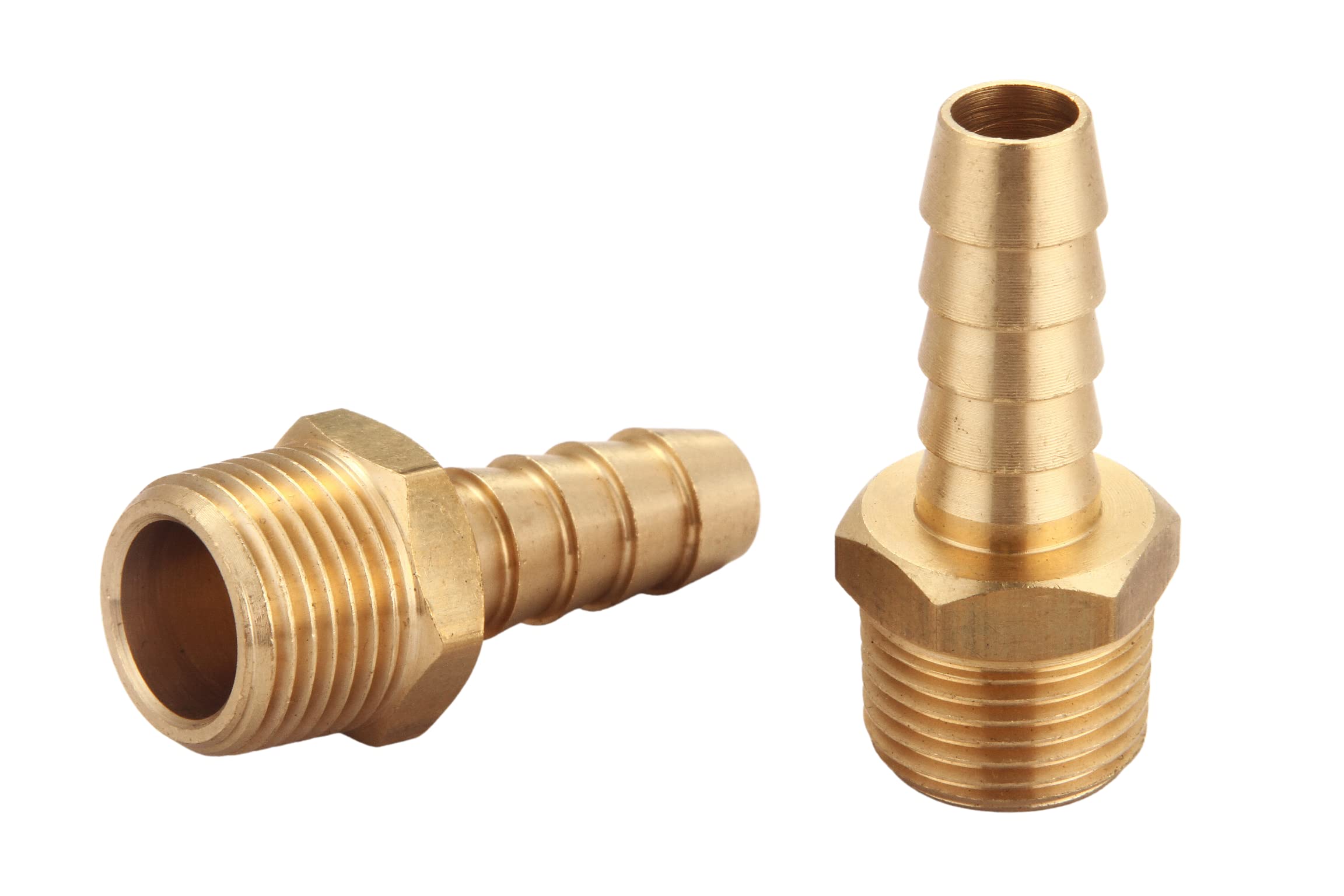 4-pak złączek do węża powietrza, 3/20.3 cm NPT do 3/20.3 cm Barb, adapter do węża Barb, mosiężne złączki rurowe gwintowane męskie