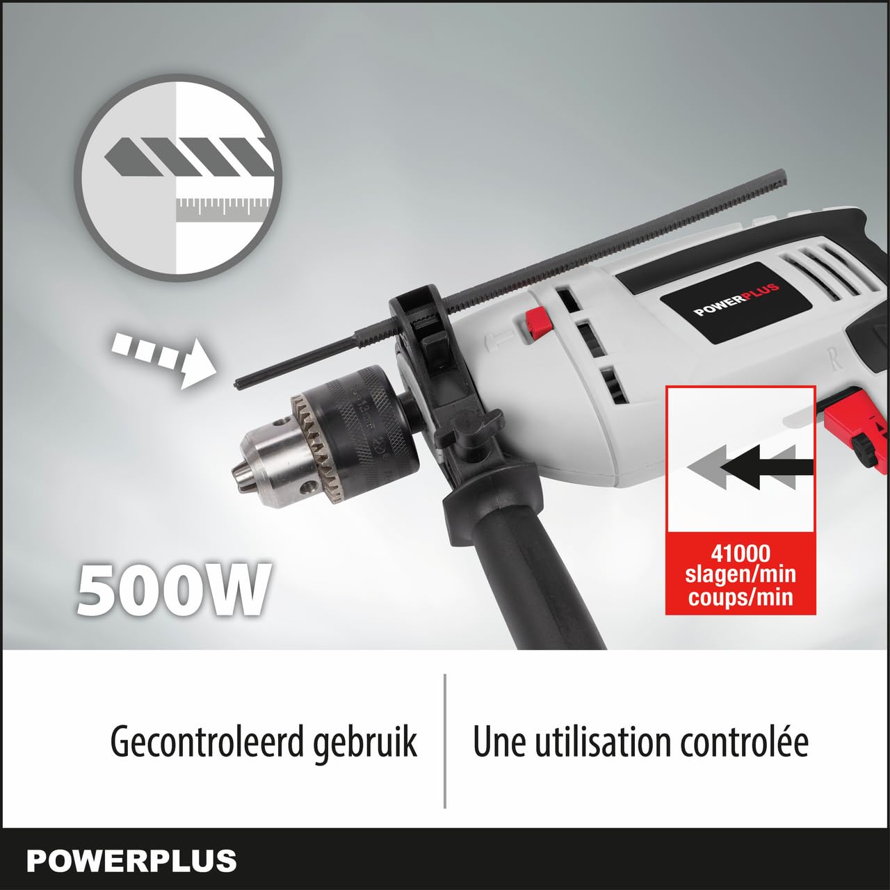 POWER plus POWC10100 wiertarka udarowa, 1 V, żółta/czarna