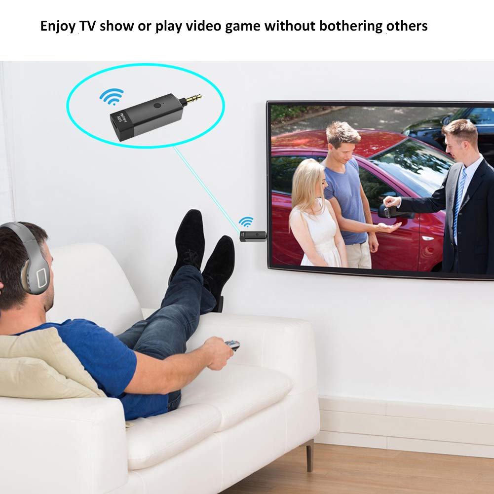 Trasmettitore Bluetooth Airfrex compatibile con cuffie Bluetooth e altoparlante Bluetooth/ricevitore Bluetooth, funziona con MP3 / Walkman / PS4 / Nintendo Switch e altri lettori musicali