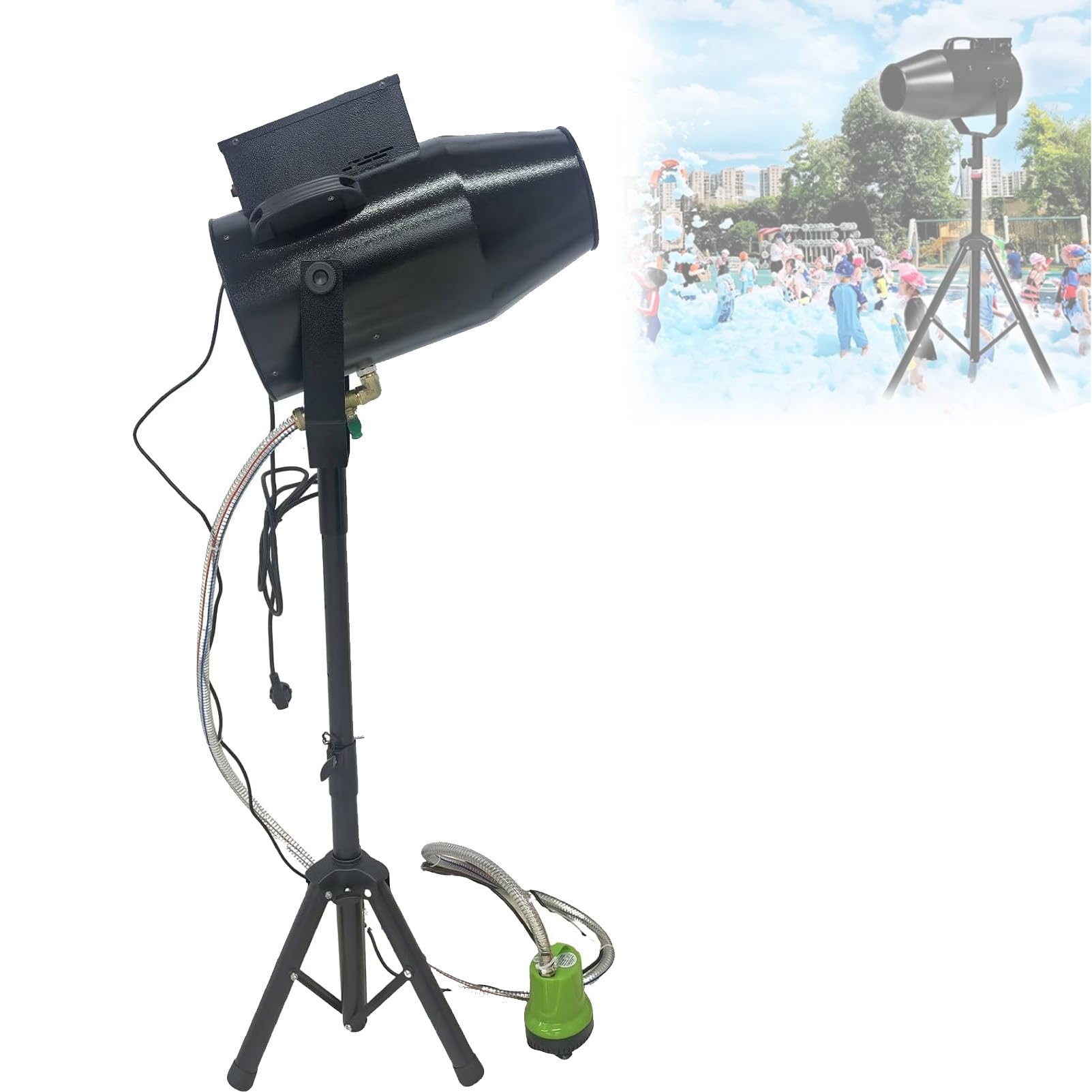 Pnpaea 250w/450w Foam Machine,Party Foam Cannon, Portable Foam Maker with A Tripod Stand, Powerful Foam Party Machine,For Backyard, Pool, Outdoor Events, Birthdays 1500-