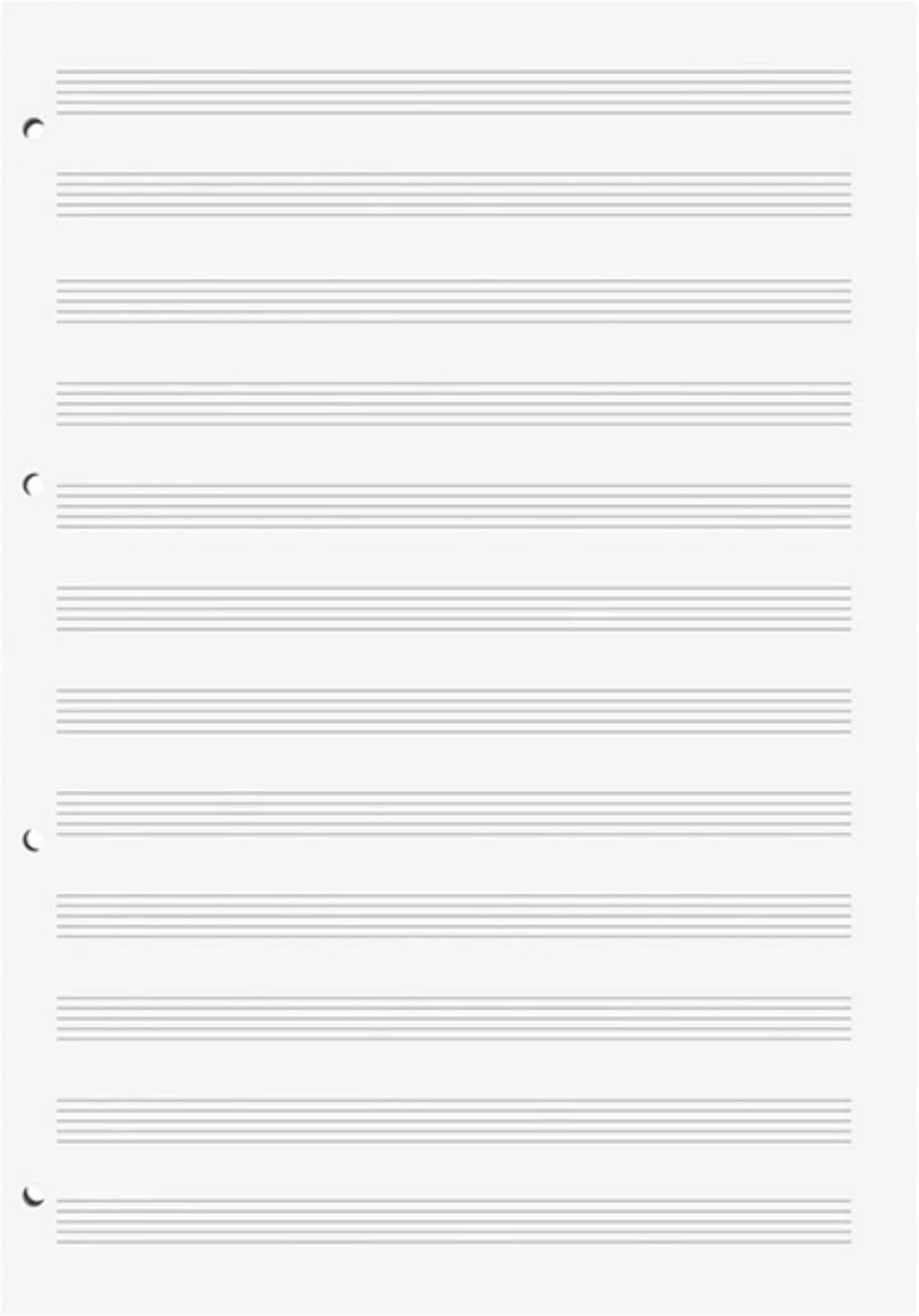 Staufen premio College Notepad - Line Style 15, DIN A4, 50 Sheets 90 g/m², Music Ruling, 1 Music Book