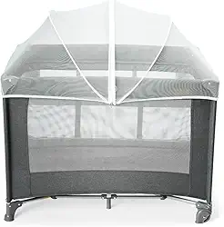 MaxiBaby Berço Portátil Infantil Cercado 0-15kg Lazy Grafite