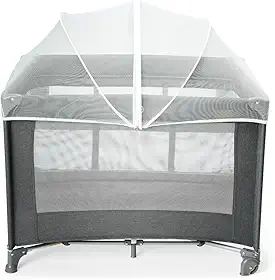 MaxiBaby Berço Portátil Infantil Cercado 0-15kg Lazy Grafite
