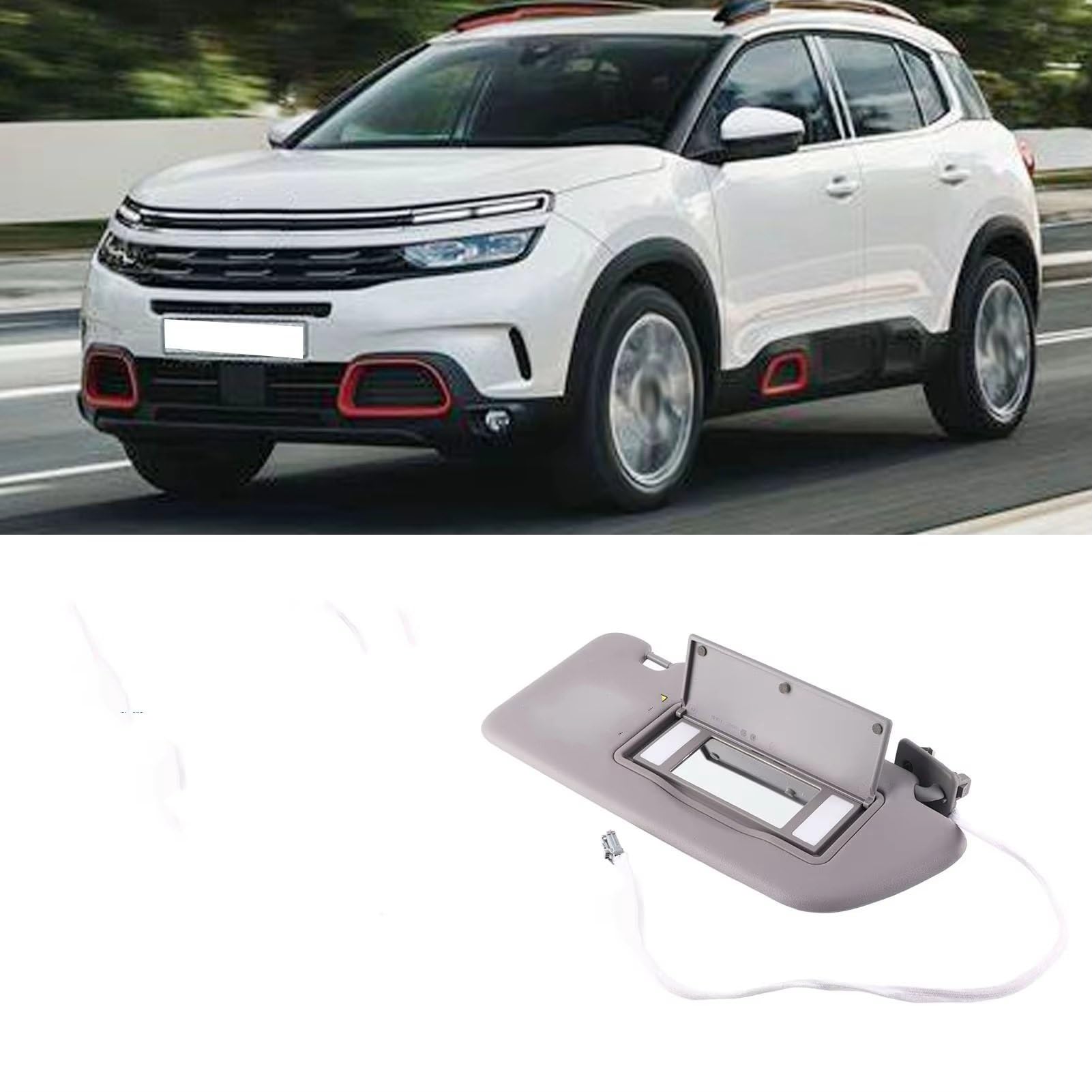 Coche Delantera Parasol para Citroen para C5 Parasol para Lado Derecho del Pasajero Protector Antideslumbrante 8163EG Repuesto De Visera para Coche