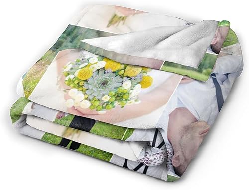 Miniatura 3 de Manta personalizada con texto fotográfico, manta personalizada de franela polar para regalo de cumpleaños familiar, regalo de boda, se adapta al