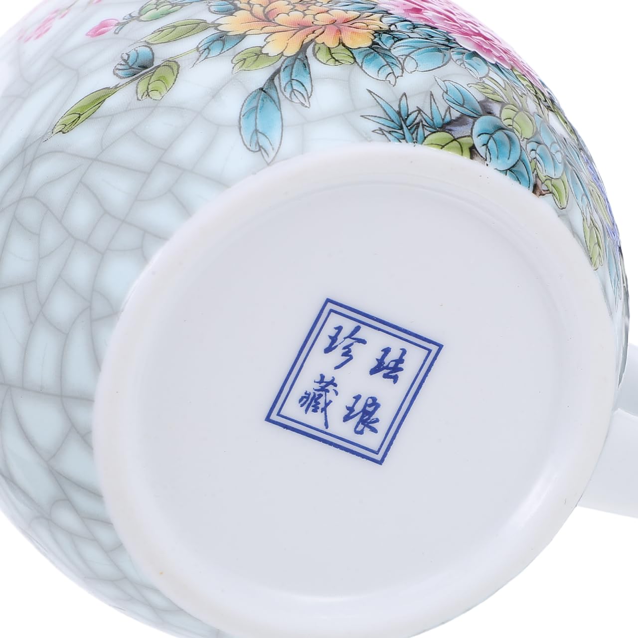 1kawałek Czajniczek Ceramiczny z Motywem Kwiatowym Odporny Wysoką Temperaturę Elegancki Do Serwowania Herbaty Idealny Do Użytku Domowego i Biurowego