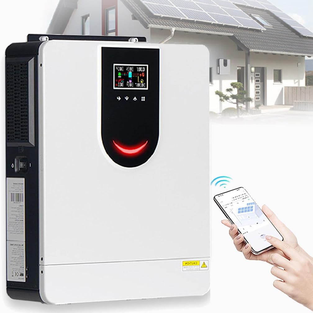 Inverter Ibrido Da 6200 W, 48 V Cc a 220 V Ca, Inverter a Onda Sinusoidale Pura 50/60 Hz, Inverter Solare Pwm Da 120 A, 6,2 Kva, Con Comunicazione Wifi