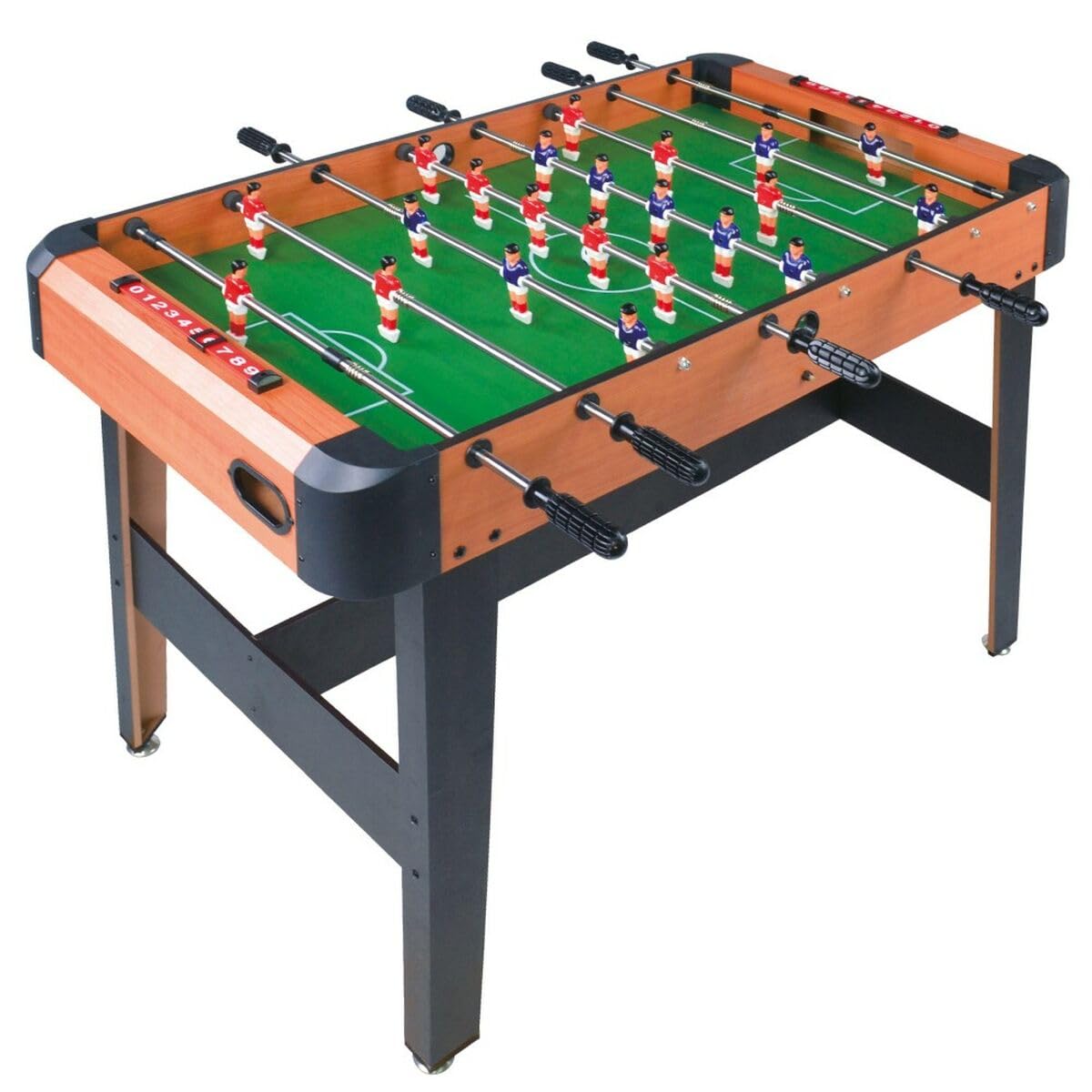 ColorBaby CB Games Futbolín para niños, De Madera Resistente, 20 Jugadores, con marcadores manuales, para 2-​4 Personas, 121x61x79 cm, Futbolines para niños, Fútbol niño, Juguetes 6 años (85334)