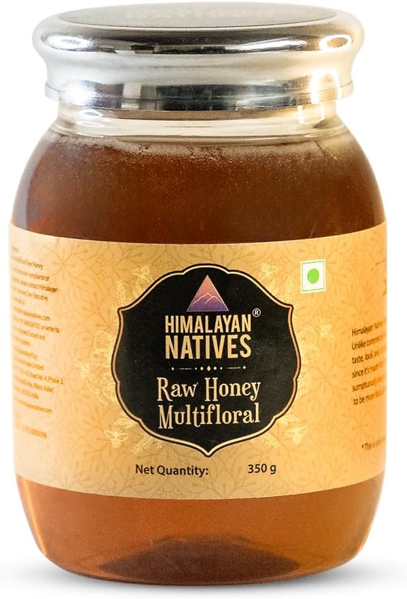 Multifloral Raw Honey 350g | 100% Natural and Unprocessed | Ethically Sourced | Rich in Bee Pollen & Propolis | Pure Raw Honey