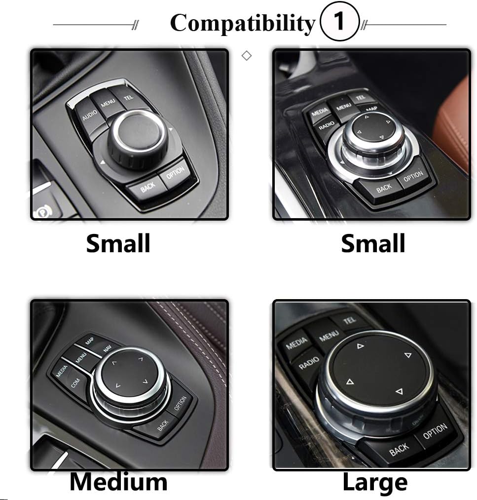 TopDall Bling Media iDrive Control Interior Sticker Cover Accessory Small Compatible for BMW : Automotive
