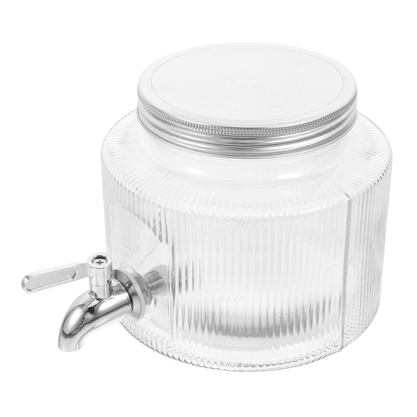 VICASKY Dispensador de Agua de Vidrio de 2.8l Grifo para Bebidas Frías, Diseño Simple y Fácil Mantenimiento Adecuado para Fiestas y Uso en Casa