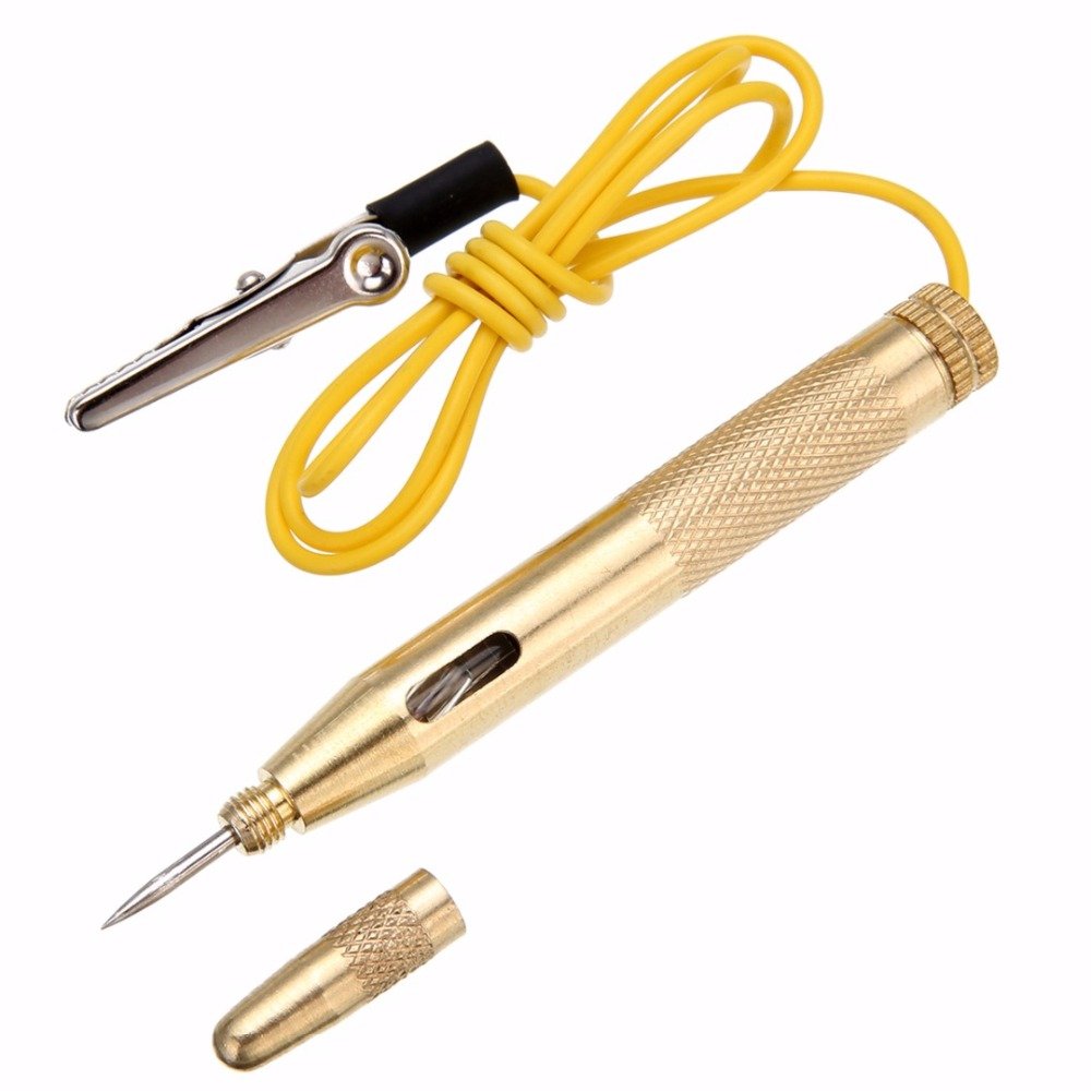 Tester Di Circuito Auto 6-24 Volt – Sonda Elettrica Con Coccodrillo E Impugnatura Trasparente, Cromata TE387