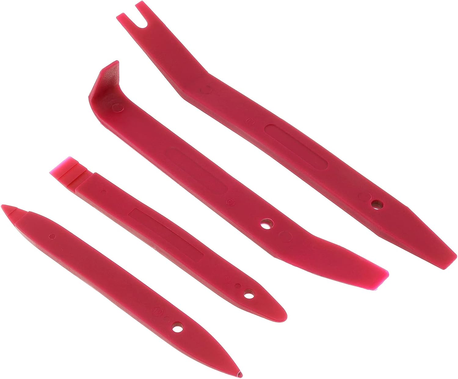 8Pcs Auto Trim Removal Tool Kit, No Scratch Plastic Pry Tool Set for Dash, Door Panel Fastener Removal and Molding, Dashboards Clip Remover (Red)