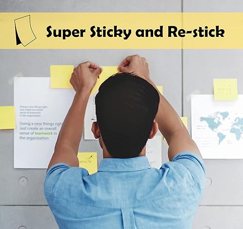 Miniatura 2 de 2400 hojas de notas adhesivas, 2 blocs de notas de 1.5, pequeñas notas autoadhesivas, almohadillas amarillas autoadhesivas para suministros de