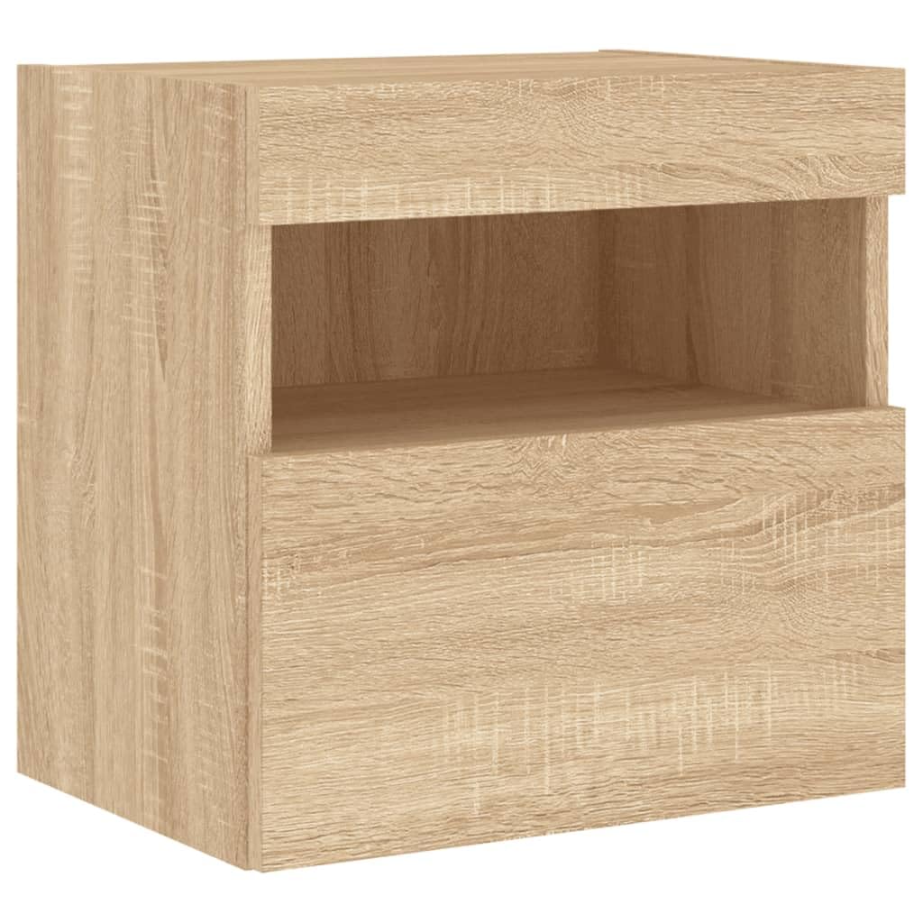 Gecheer 5-TLG.parete per soggiorno, parete con illuminazione a LED, pensile per TV, TV bassa, mobile per TV, TV da salotto, TV, in legno, vetro