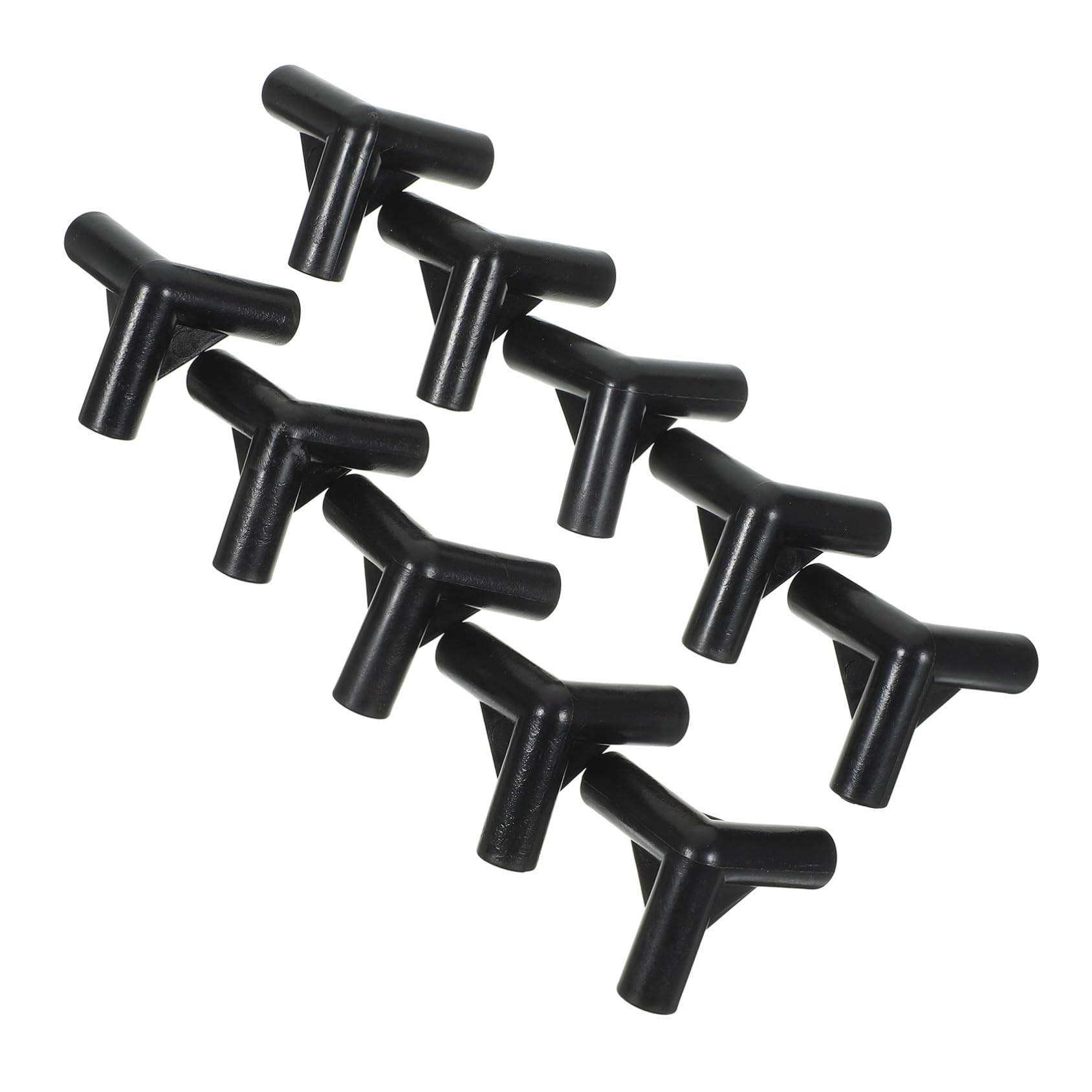 TEHAUX Raccords en Plastique pour Tente Et Canopée 24 Pièces, Accessoires De Connexion à 3 Voies pour Poteaux De Tente Auvent, Fixation Résistante en PE pour Réparation Et Montage Extérieur