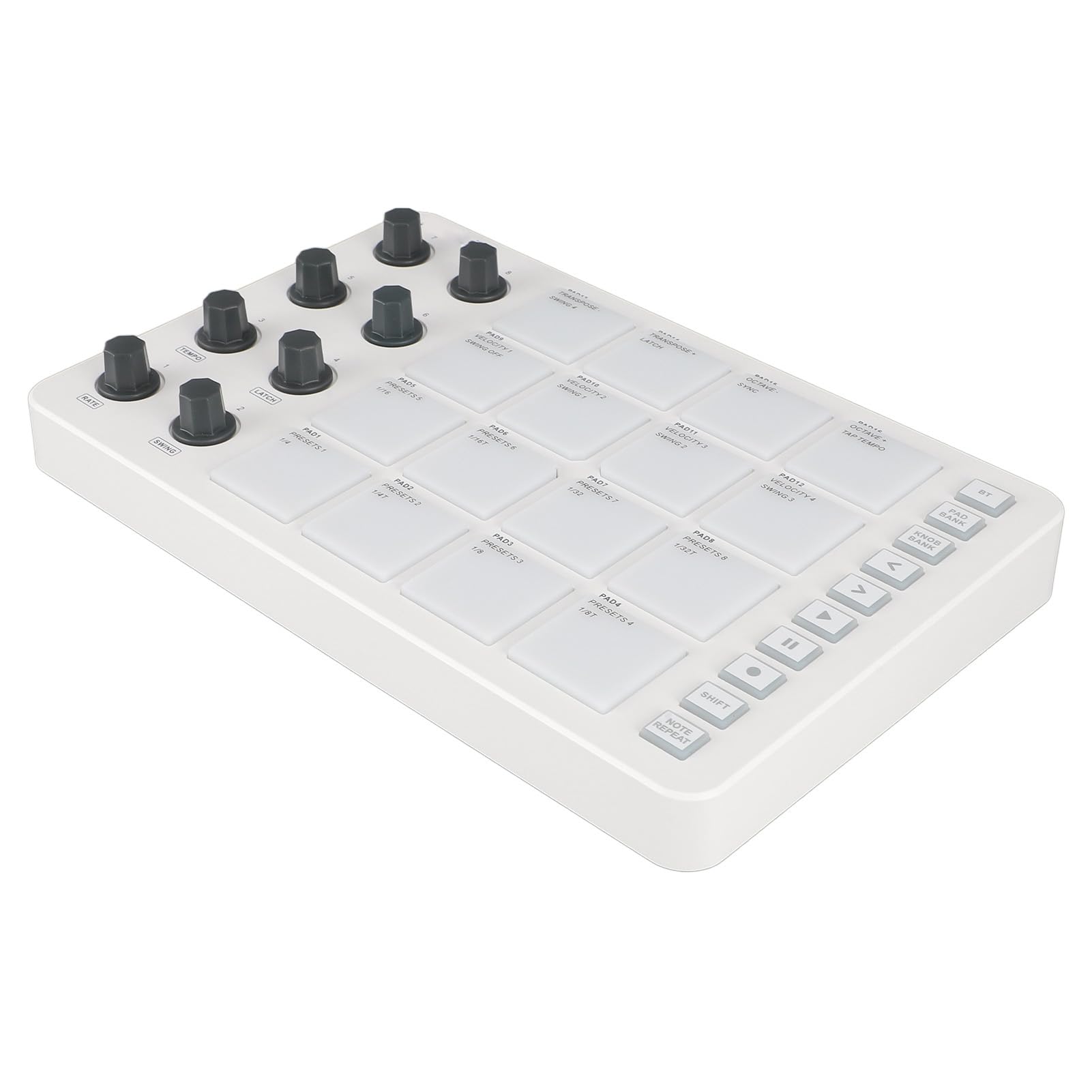 Keenso SMC Pad BEACHTABLE MIDI -Controller Wireless Drum Pad Controller mit 16 RGB - 8 Knöpfe und Hinweis Wiederholungsfunktion für die Musikproduktionskompatibilität mit Logic Pro X Grund