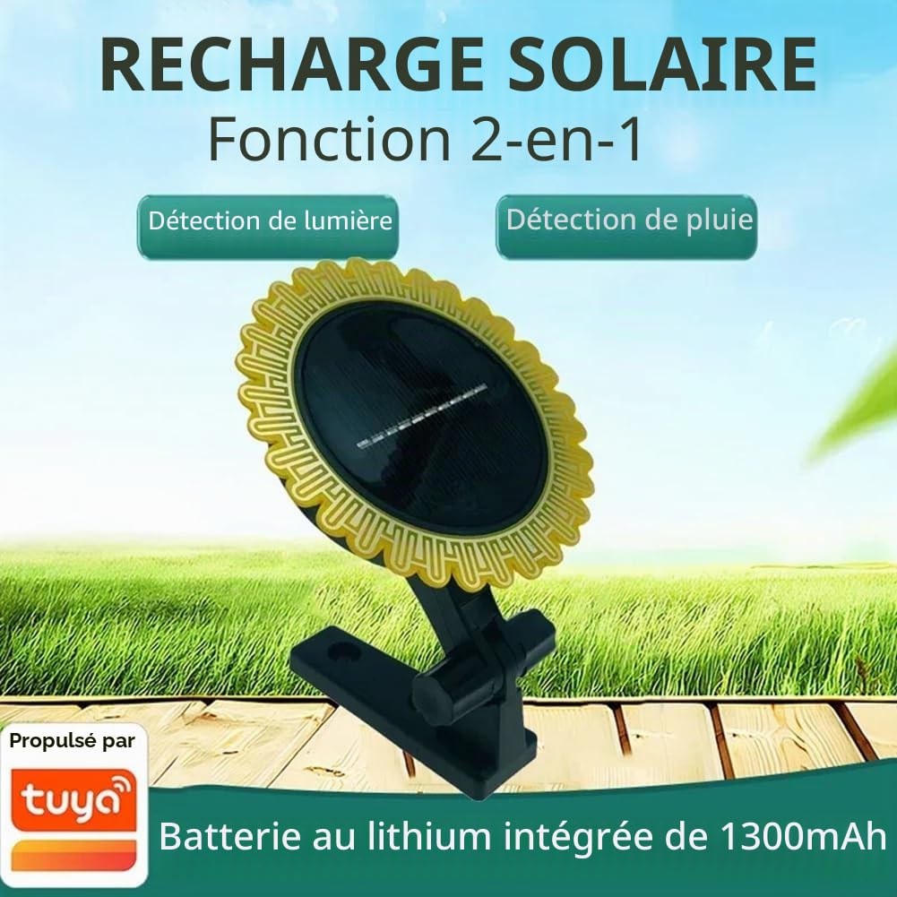 Tuya Smart Zigbee Capteur de pluie avec détecteur de lumière, fonctionnement solaire, capteur de pluie étanche IPX6, télécommande