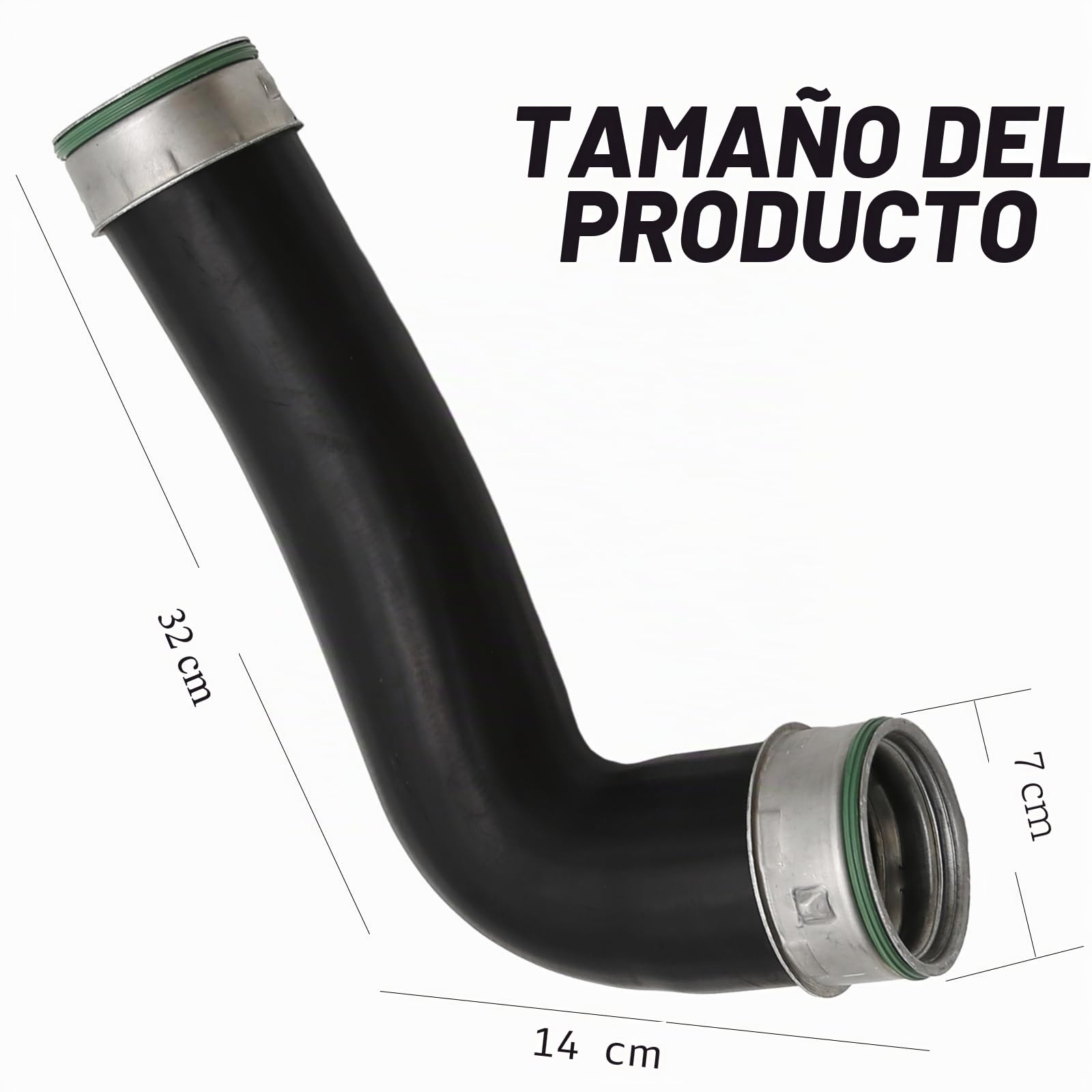 Hoypeyfiy Intercooler Turbo Turbine Boost Hose Pipe Reemplazo para Leon Altea XL Toledo Caddy Mk3 Octavia Superb Mk2 Golf Mk5 1K0145834L 1K0145834B 1K0145834G 1K0145834J