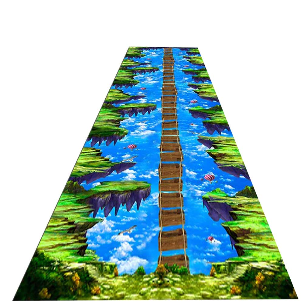 ZXL Współczesny dywanik do korytarza 3D, antypoślizgowy dywanik do przejścia/korytarza / kuchni / pralni, 80 cm/100 cm/110 cm/120 cm szerokości (rozmiar: 80 x 100 cm)