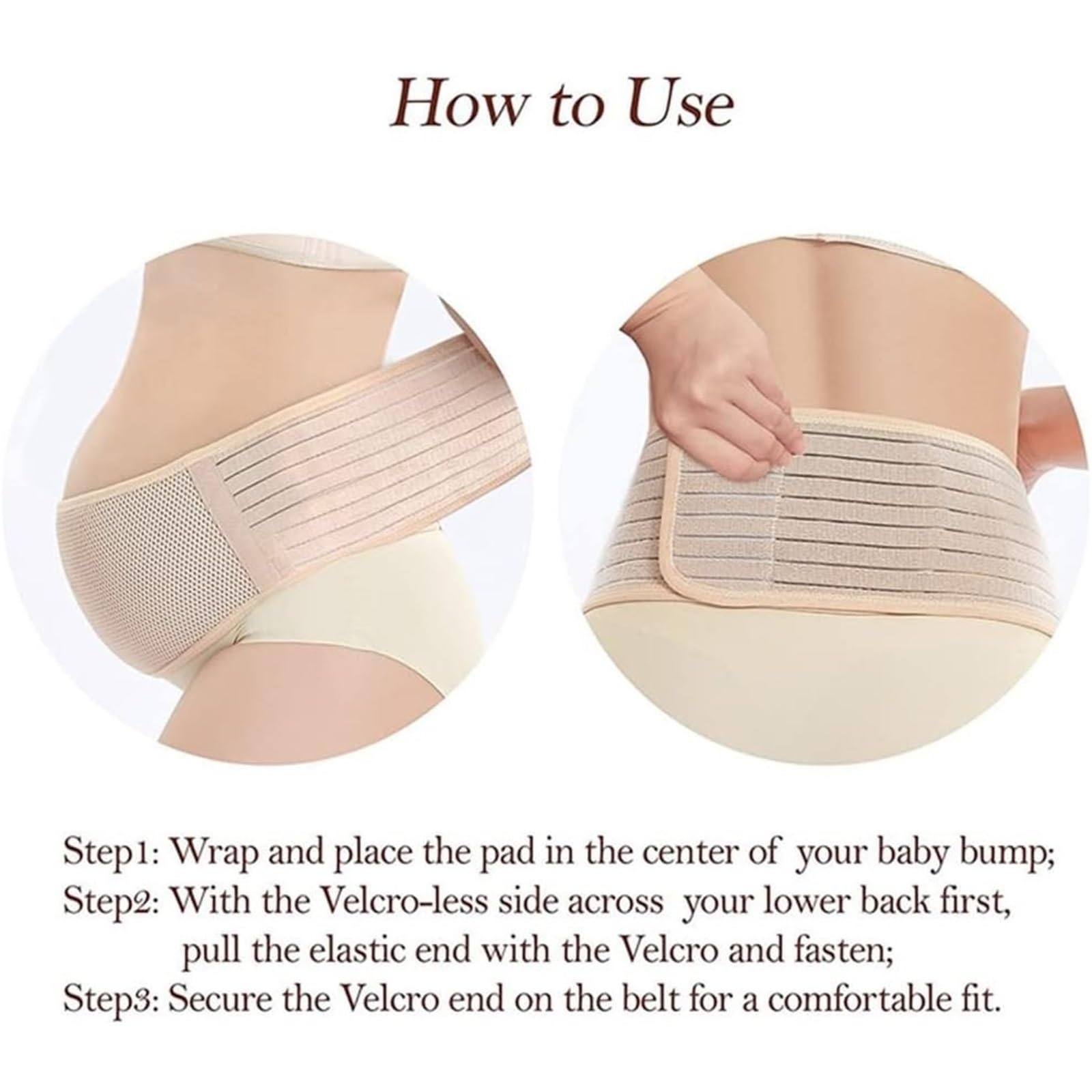 Pancera Gravidanza Supporto regolabile for fascia addominale premaman | Supporto for la schiena in gravidanza for alleviare il dolore alla vita pelvica dell'addome(Brown)