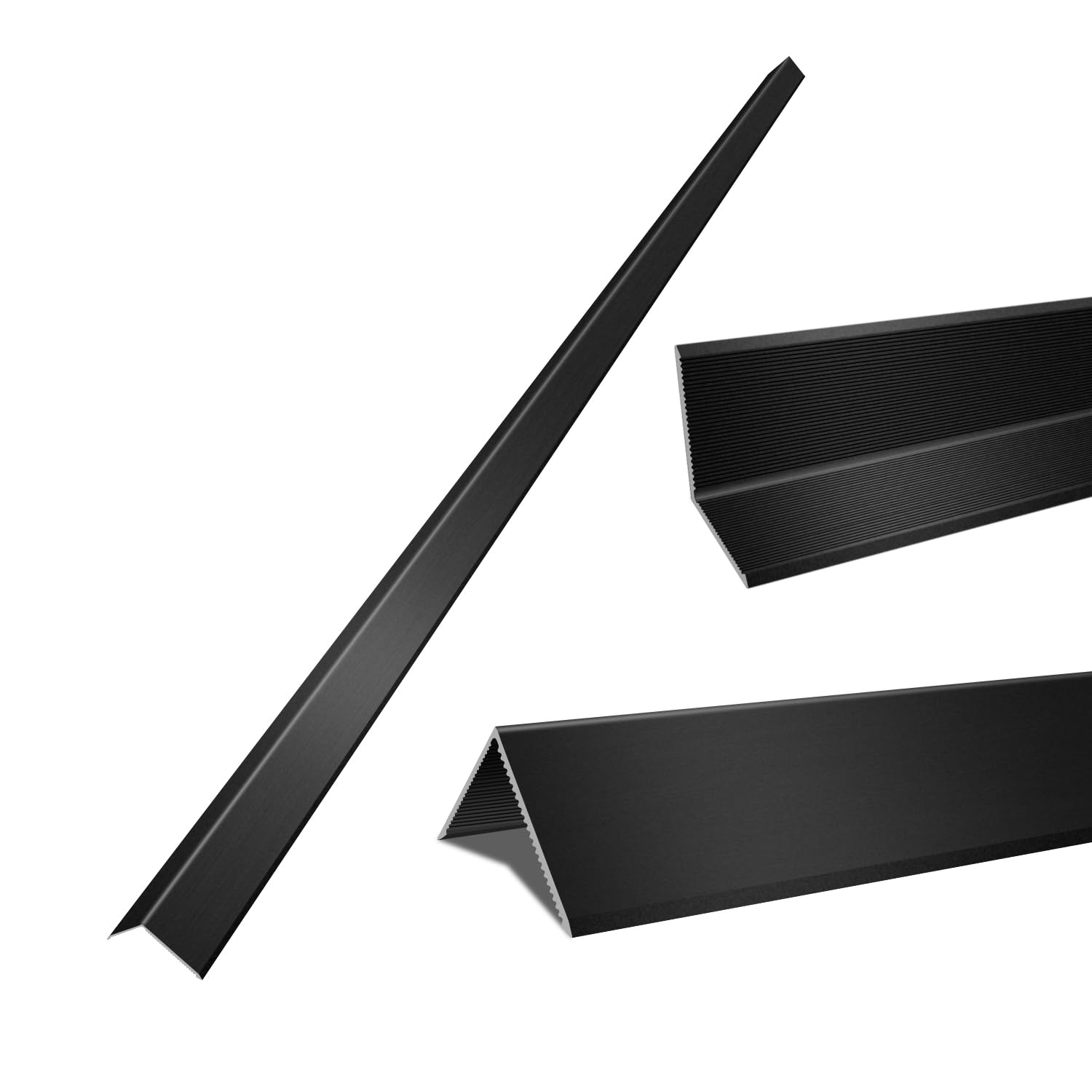 Aluminum Alloy Metal Corner Protector 10PCS Wall Corner Protector 1.6x1.6x48 inches Corner Guards Decoration for Walls Black Color Pack of 10 Corner