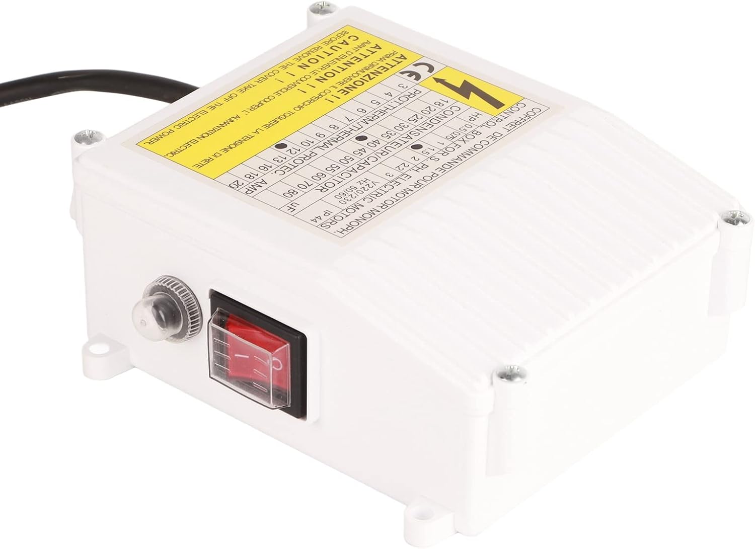 1100W Pump Control Box with Thermal Circuit Breaker 110V for Deep Well Submersible Pumps Water Systems