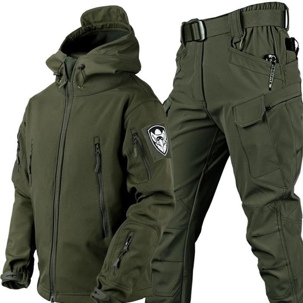 Combinaisons Militaires à Coque Souple Ensemble Veste Et Pantalon Tactiques Combinaison Neige ImperméAble Et Coupe-Vent Deux PièCes Ensembles Combinaisons Combat L'ArméE