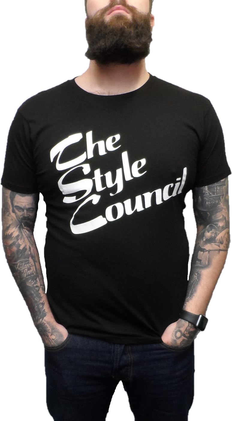 Mazeys Men's Stacked Logo Style Council Officially Licensed T Shirts (Stacked Logo) Medium