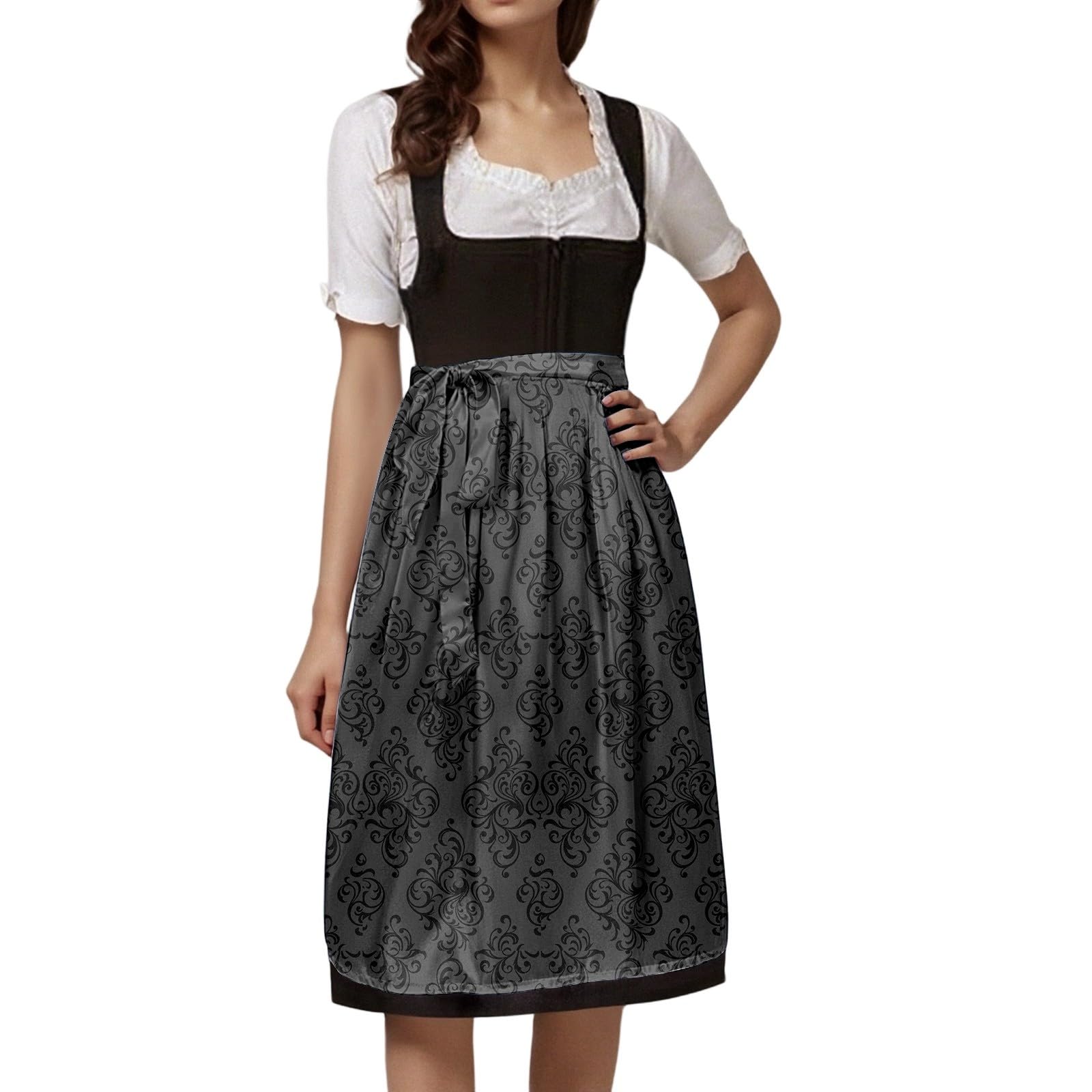 Corsé medieval tops para mujer, elegante vestido de Oktoberfest con delantal para mujer, disfraz de fiesta de cerveza bávara, traje de cosplay alemán, ropa de fiesta en disfraz sexy de gato cosplay