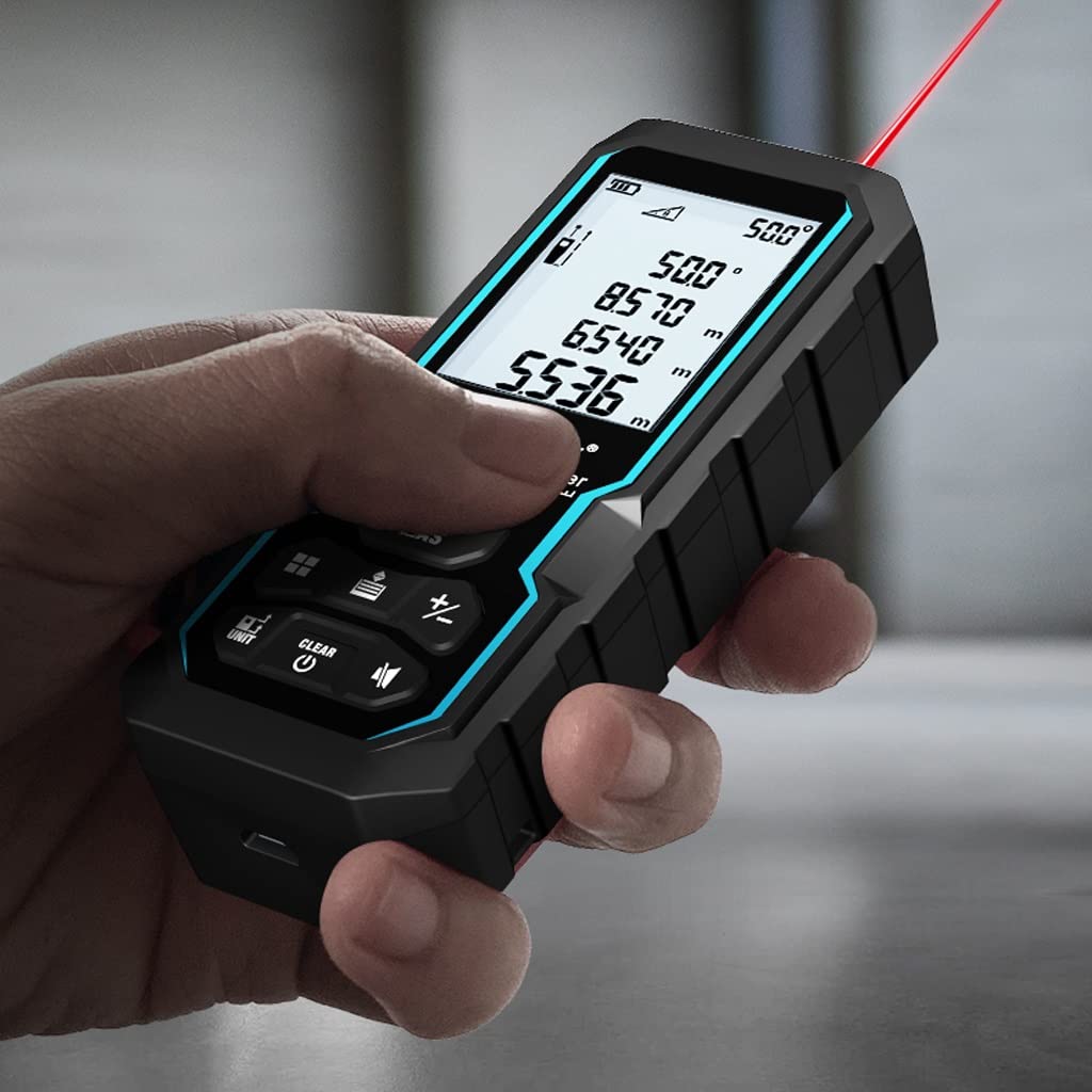 Laser Rangefinder Handheld bardzo precyzyjne władcy pomiaru pomiaru instrumentu pomiaru elektronicznego linijki linijki laserowej (Size : 80 meters)