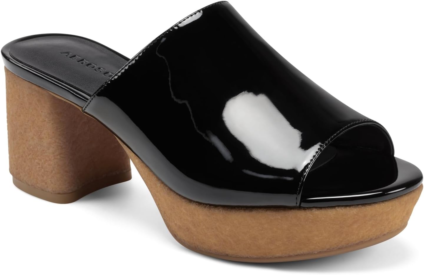 Aerosoles Women's CANIE Heeled Sandal, Black Patent, 8