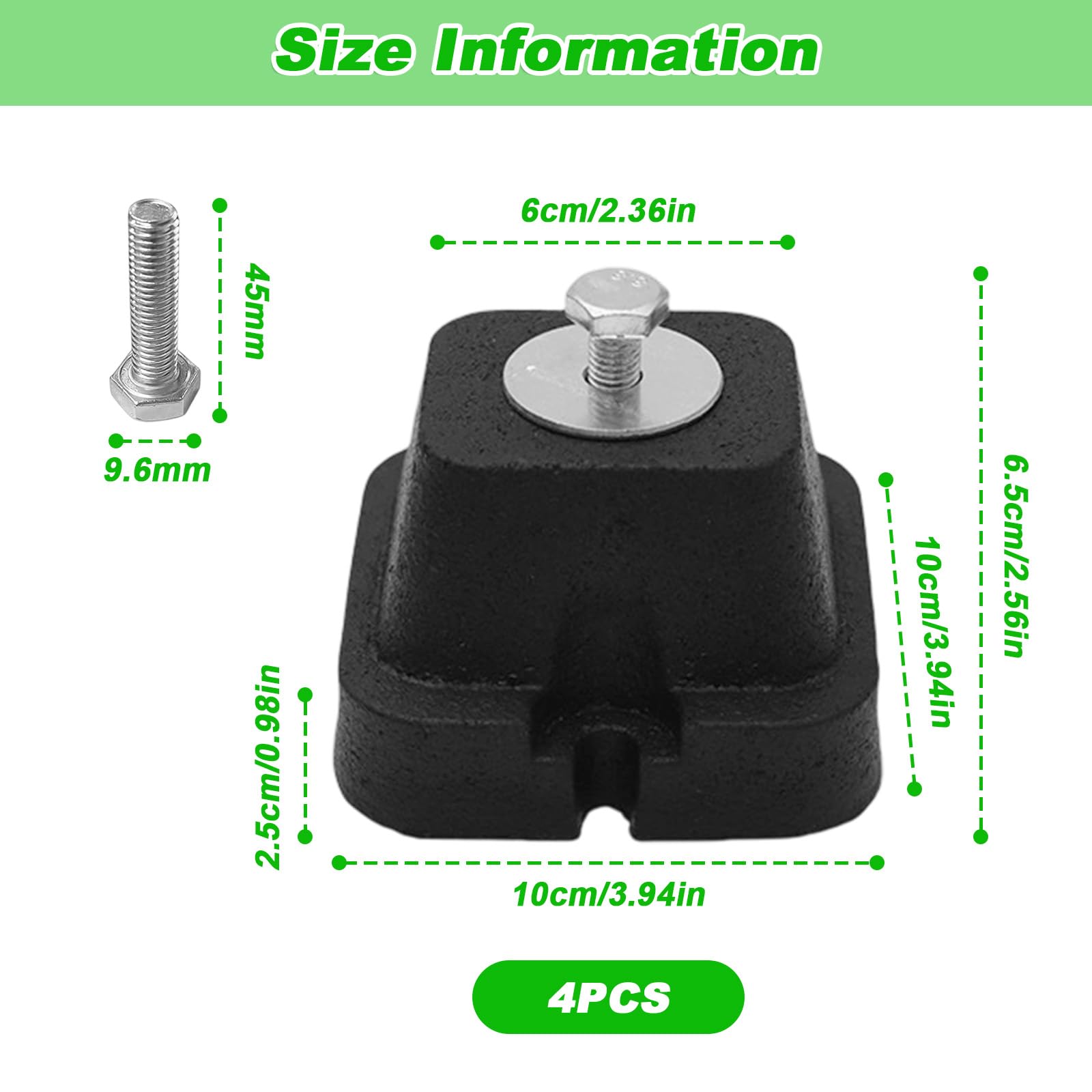 4Pcs Base Ammortizzante in Gomma, Piedini Ammortizzanti Antirumore, Supporti Pavimento Antivibranti,Basi Ammortizzatori Condensatori per Unità Esterna Mini Split, Aria Condizionata, HVAC, Pompa Calore