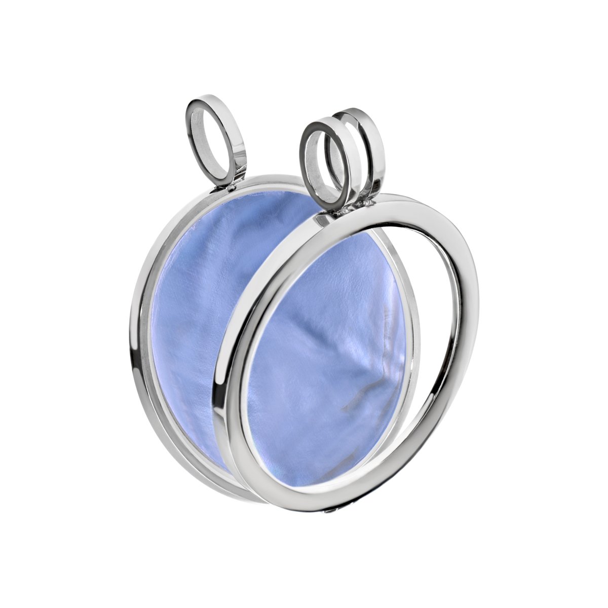 Quiges 33mm Coin Anhänger aus Edelstahl für Damen