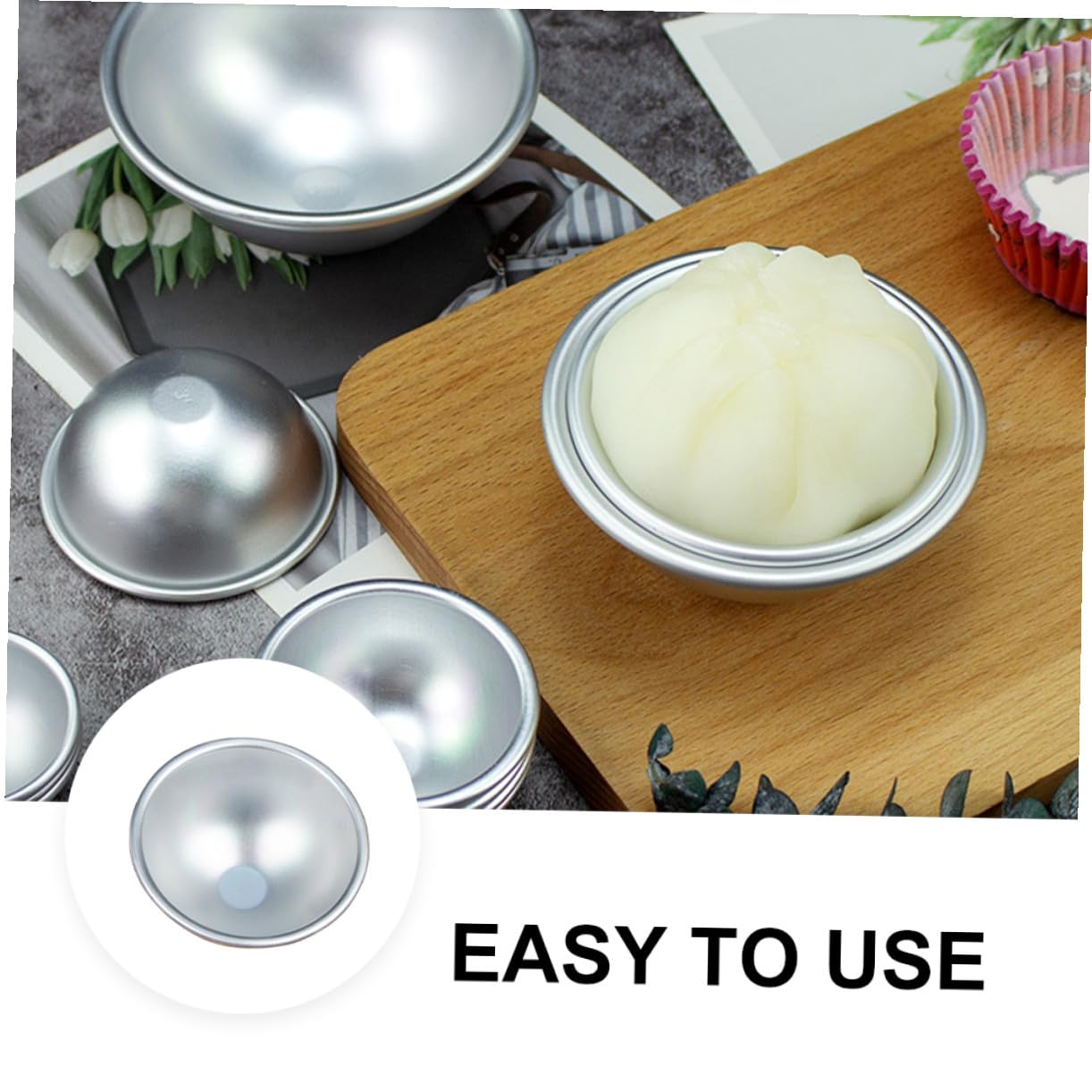 Abaodam 12pezzi Stampo Alluminio Per Pudding e Dessert Mousse Cake e Budini Utensili Da Cucina Per Facile Da Pulire e Uso Versatile