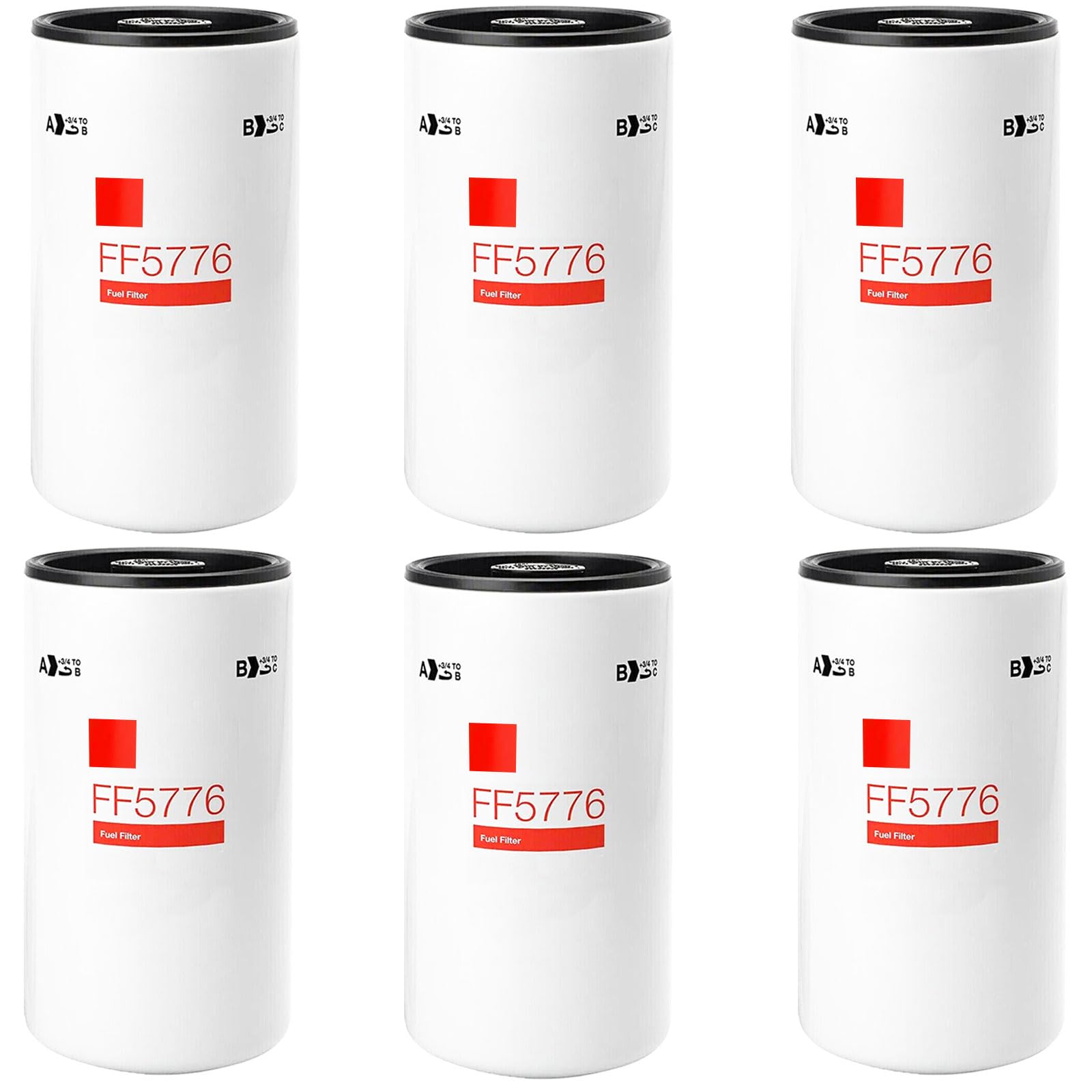 FF5776 Fuel Filter Compatible With Replaces Cummins 2893612 2864993 3685306 4331007 Fit For Cummins ISX ISX15 11.9L 15L 16L engine 6 PACK
