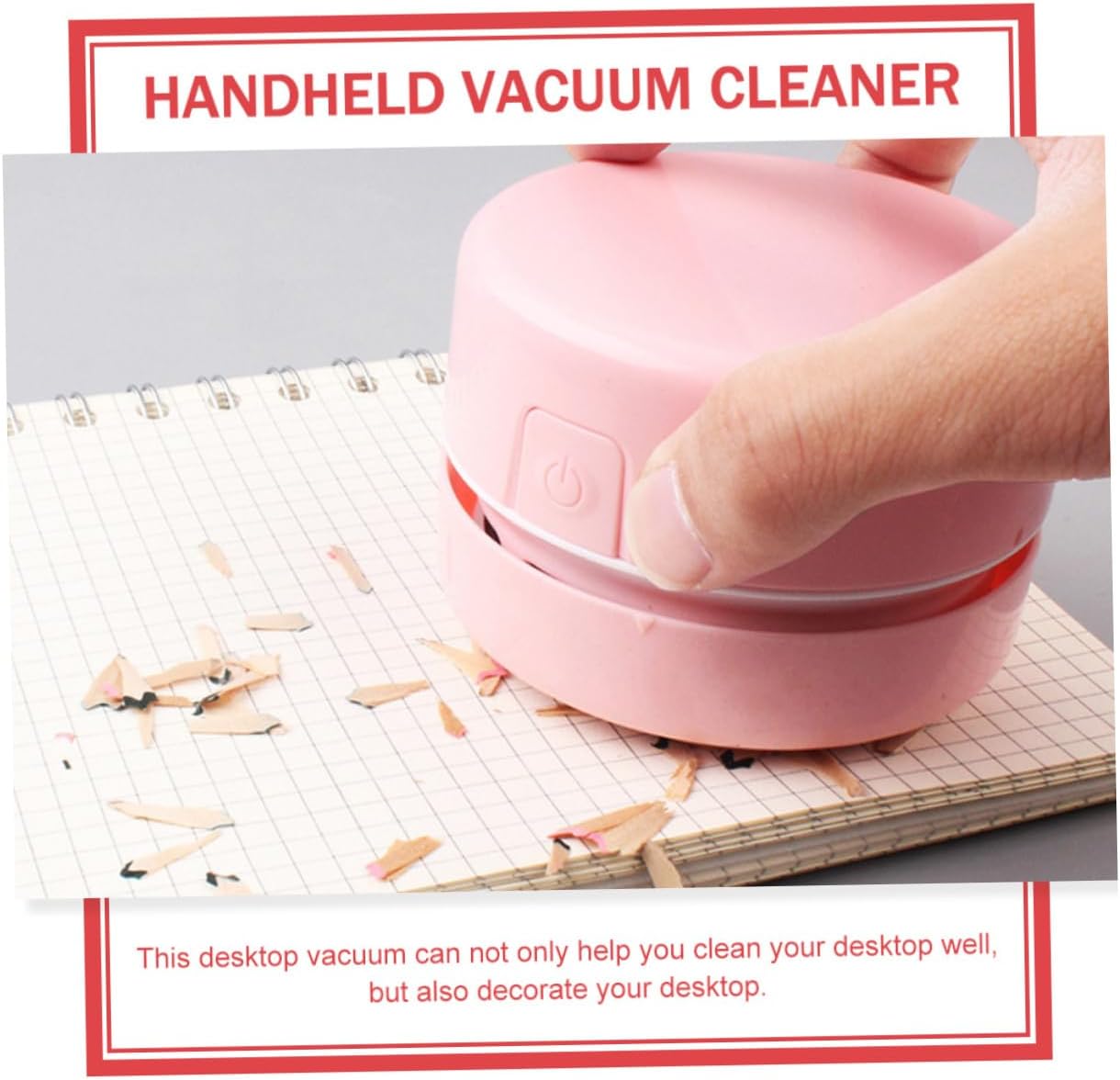 ARTIBETTER Portable Miniature Cleaner for Desk Lightweight Handheld Vacuum Stylish Cartoon Design for Dust Removal Non-Rechargeable Durable and Construction