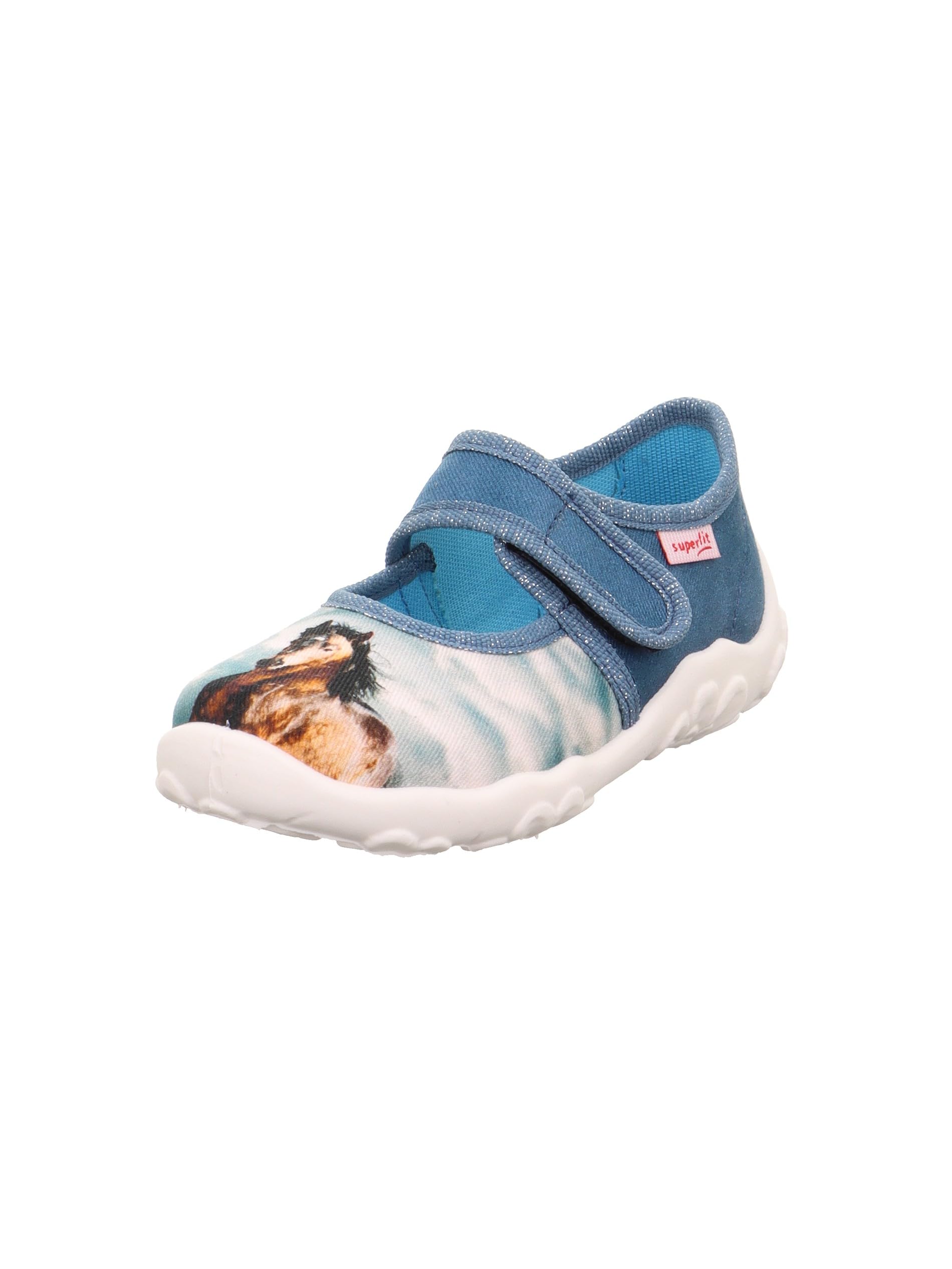 Superfit Girls Bonny Slippers, Blue 8040., 6 UK Child