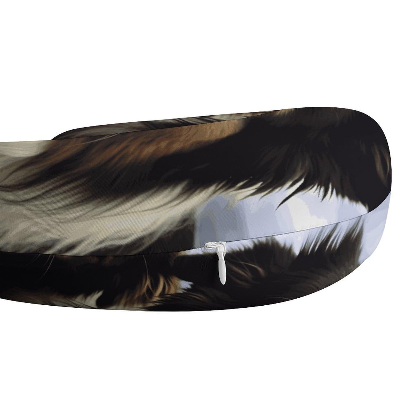 Almohada en forma de U de perro oveja, núcleo de almohada de espuma viscoelástica, cojín, proporciona apoyo para el cuello, almohada de viaje, adecuada para aviones, coches, hogares y