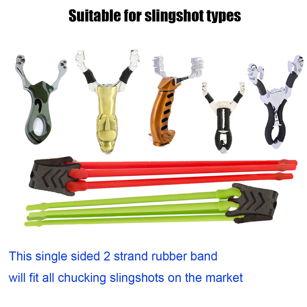 6 Bande Elastiche Per Fionda In Lattice - Ricambi Antiscivolo Per Caccia E Tiro - Foto 9