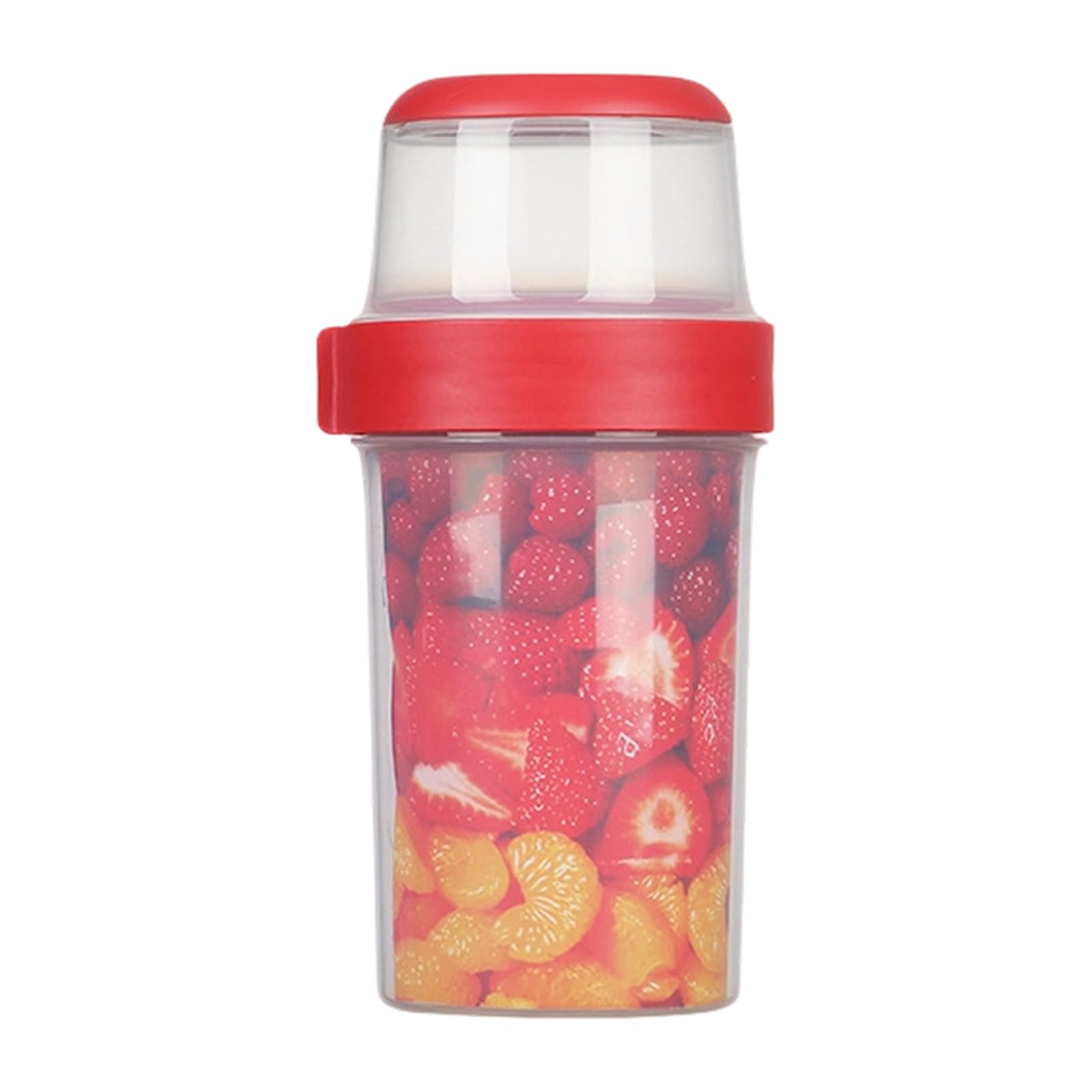 JTQYFI Stackable Sealed Food Storage Box 2 Compartments for Fruits Yogurts and Snacks Portable Kitchen Organizers Double Layer Salad Container