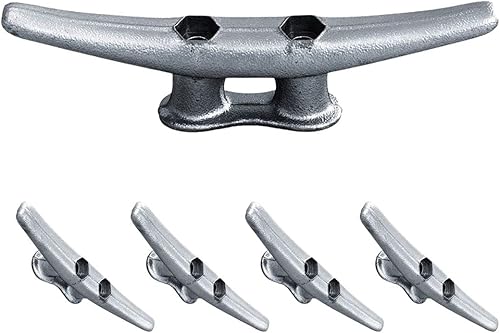 Cornamusas para muelle Simplified Living de 6 pulgadas, de hierro galvanizado en caliente y colado en bruto, 4, 8 o 16 unidades, Paquete de 4