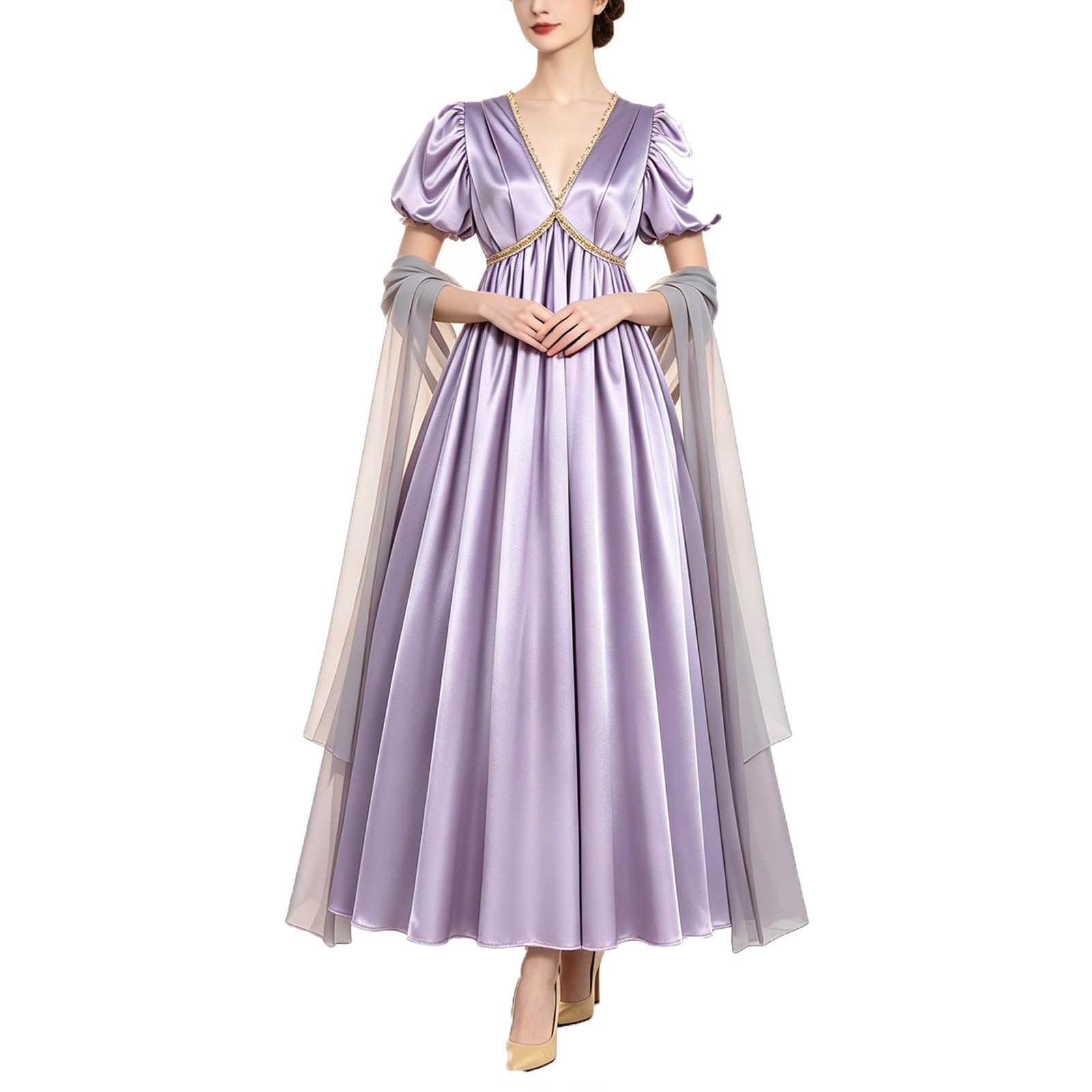 Elegante Abito da Sera Medievale per Corte, spettacoli teatrali e Cosplay.