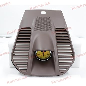 Car Sport Chrono Stopwatch Mounted Dashboard Instrument Panel for Porsche 911 991 2013-2019 (Brown Cover & Yellow Stopwatch)