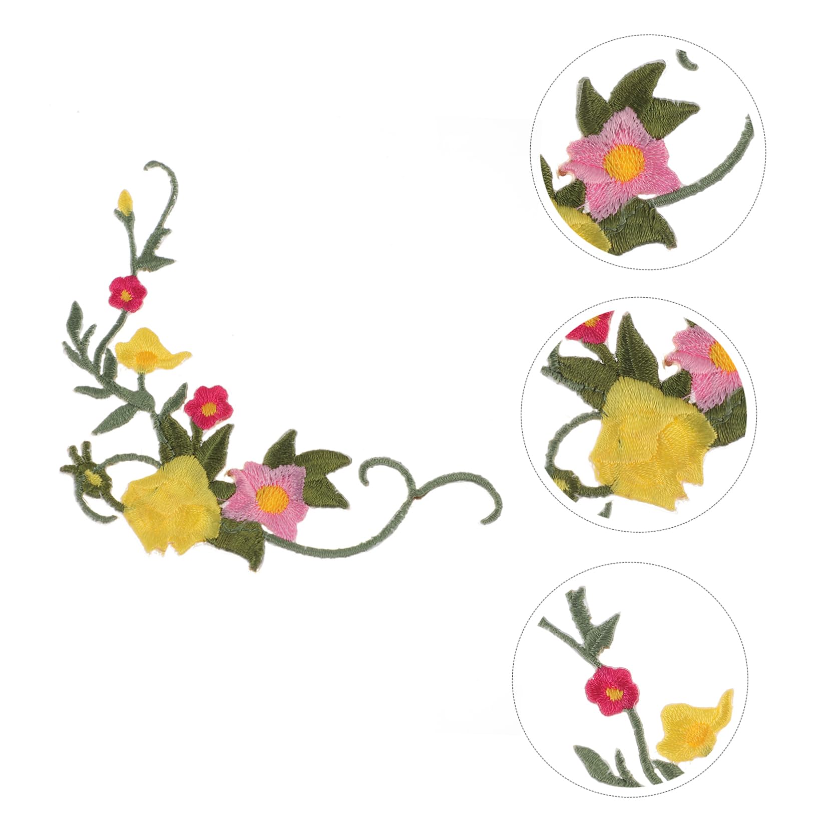 NUOBESTY 24pezzi Toppe Ricamate Floreali Adesive Per Cucito Applicazioni Decorativi Per Abbigliamento e Fai Da Te Per Magliette Cuscini e Tessuti Vari
