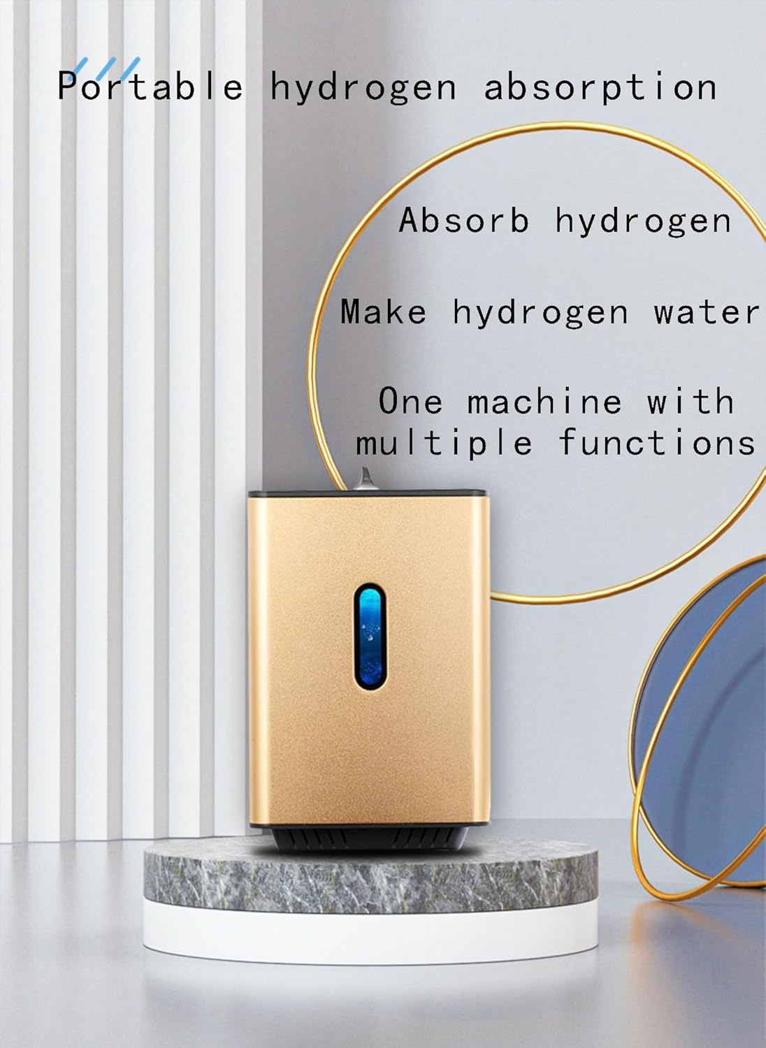 Generador, 99.99% máquina de alta pureza, ionizador de electrólisis de agua para dos usuarios, produce hidrógeno de 225 ml/min para inhalación