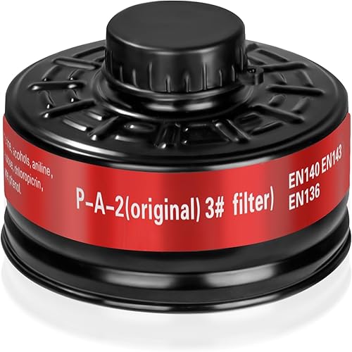 Filtros de máscara de gas de 1.575 in, filtros de cartucho de máscara respiradora de cara completa, cartucho de filtro de carbón activado de 1.575